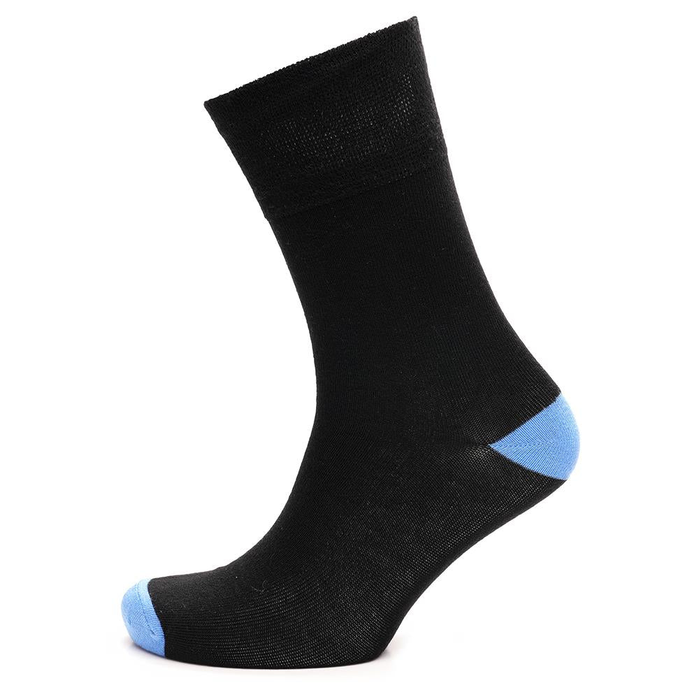 Ladies 3 Pack Bamboo Socks Non Elastic Heel & Toe Design Striped & Spotty Socks