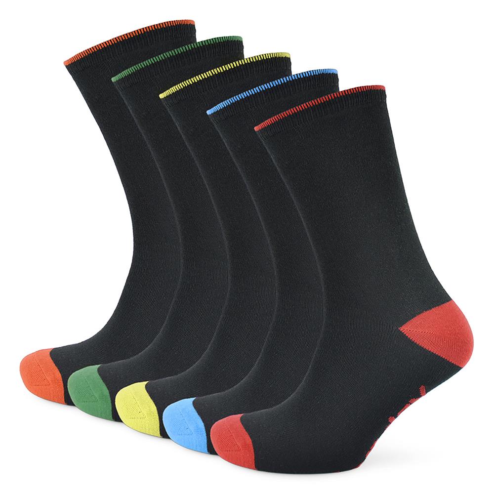 A2Z Mens Mon To Friday Weekdays Cotton Comfortable Heel And Toe Pack of 5 Socks