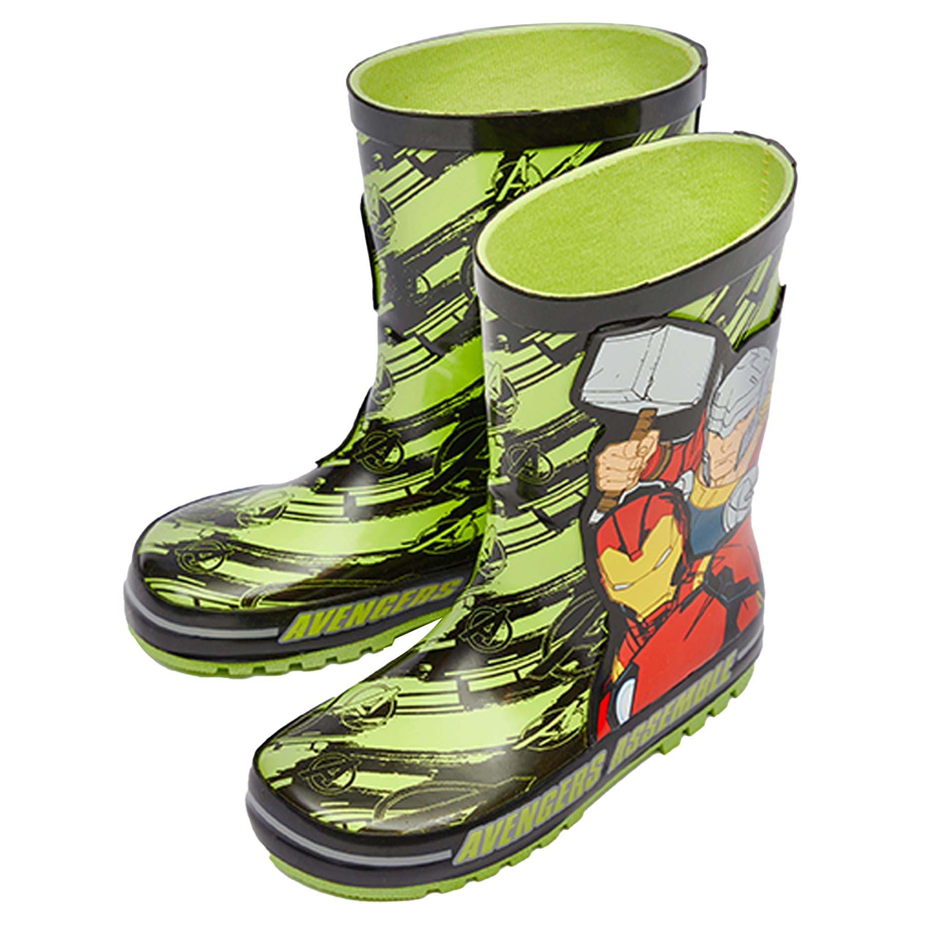 Kids Boys Wellies Avengers Rain Boot Anti-Skid Rubber Welly Officially Licensed