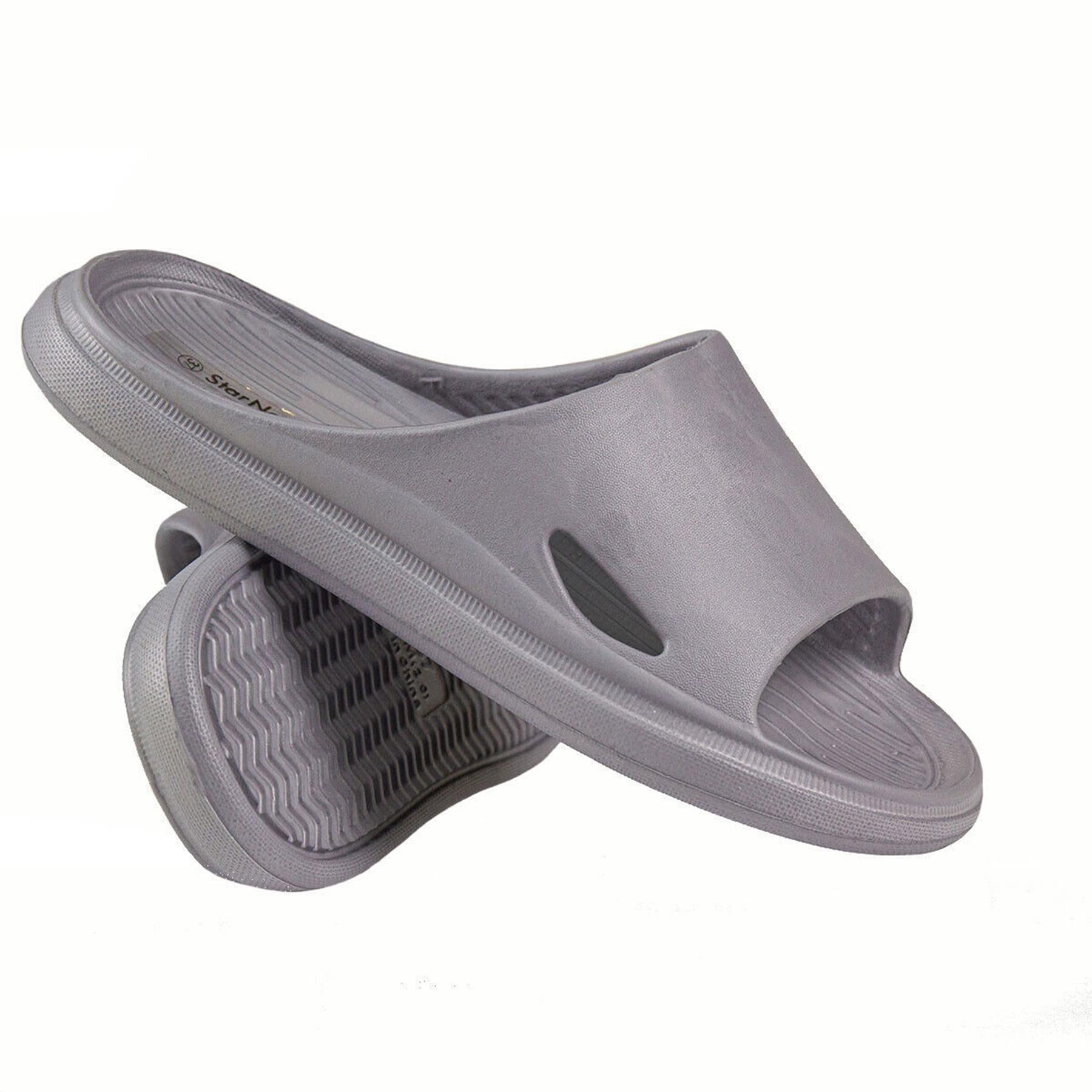 Womens Open Toe Knitted Effect Lightweight Flat Ladies Walking Sliders