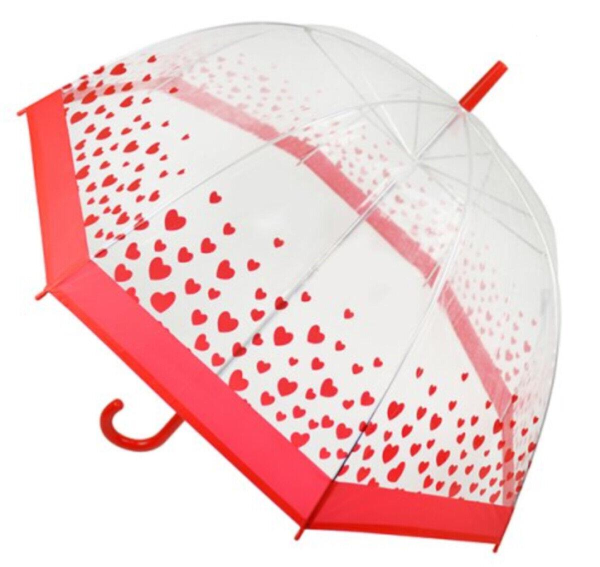 A2Z Ladies Transparent Dome Umbrella Wind and Rain Resist Outdoor Travel Brolly