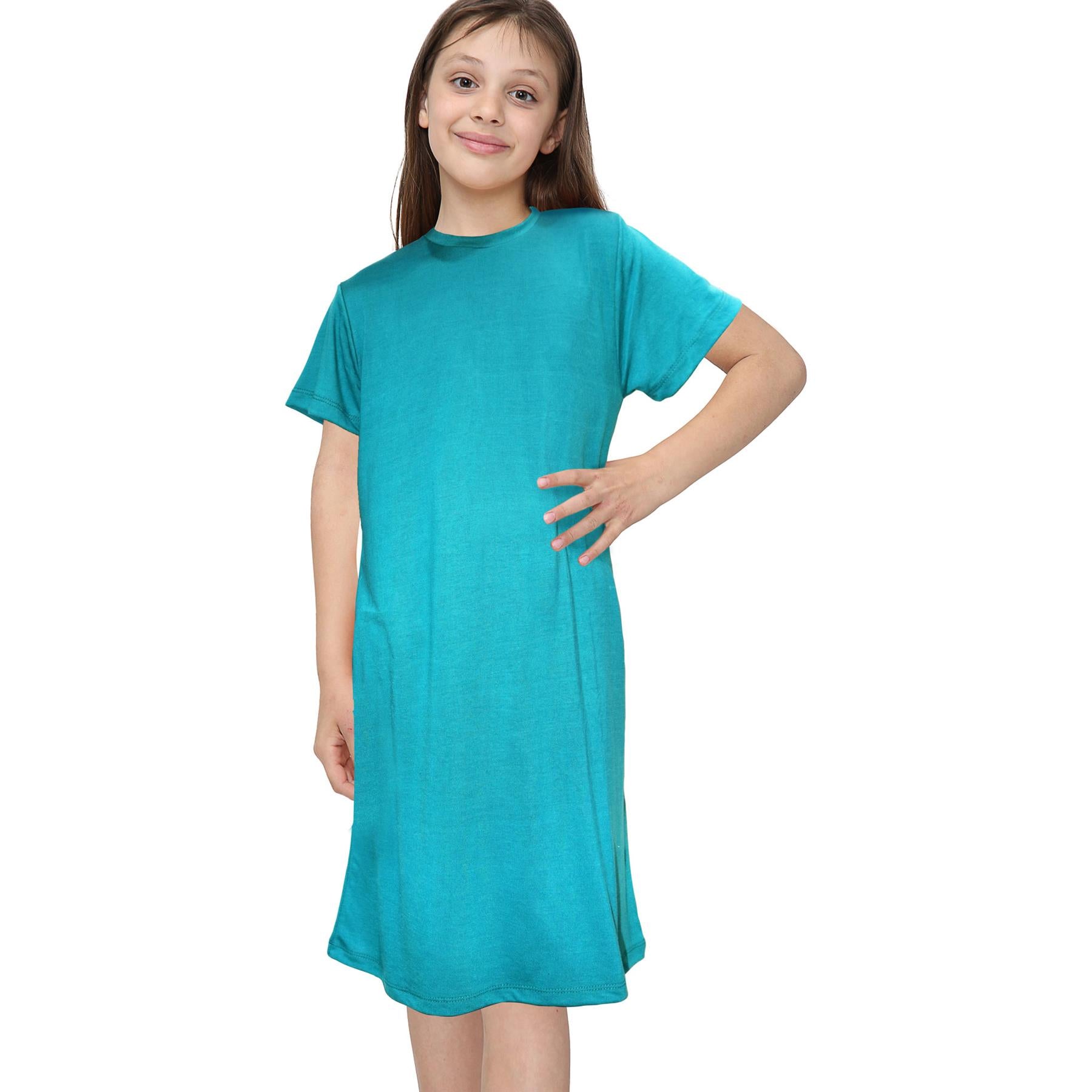 Kids Girls Night Dress Nightgown Sleepwear Nightie Short Sleeve Nightwear Nighty