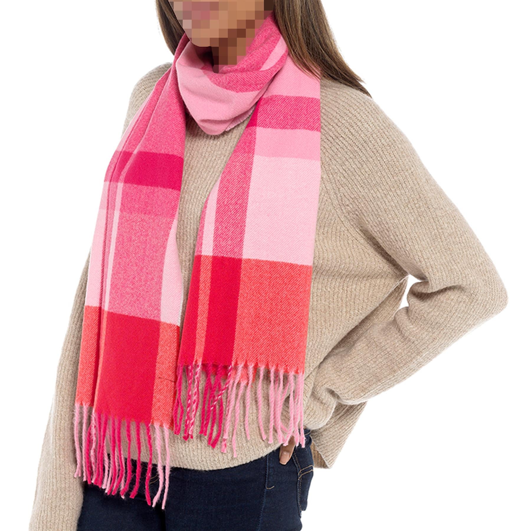 A2Z Ladies Check Scarf with Tassels Cashmere Muffler For Cold Weather Scarve