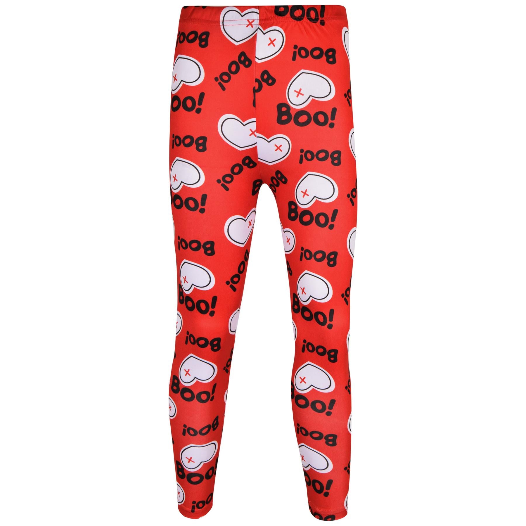 Girls Spider Web Skull Print Halloween Legging