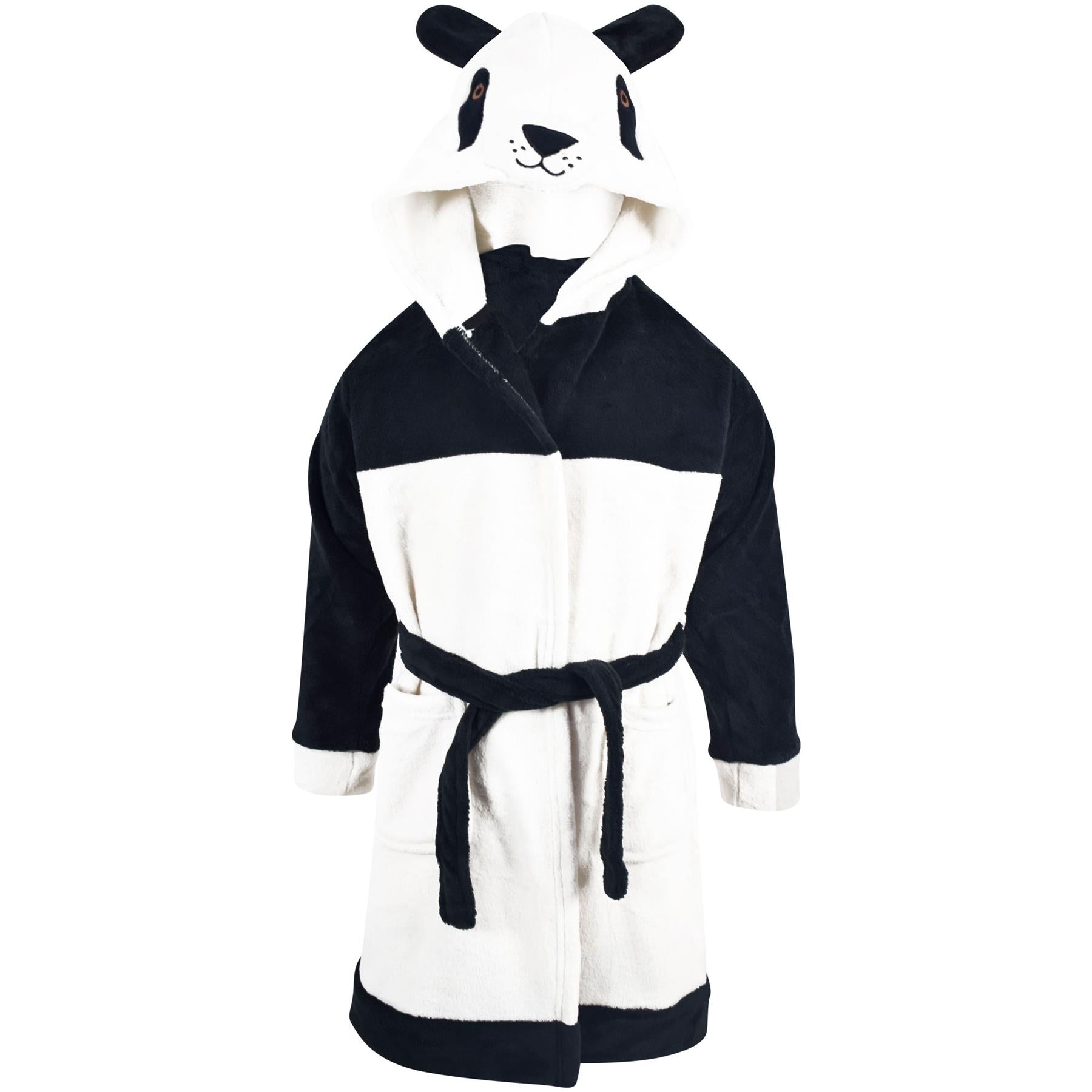 Kids Girls Boys Super Soft 3D Panda Animal Hooded Bathrobe