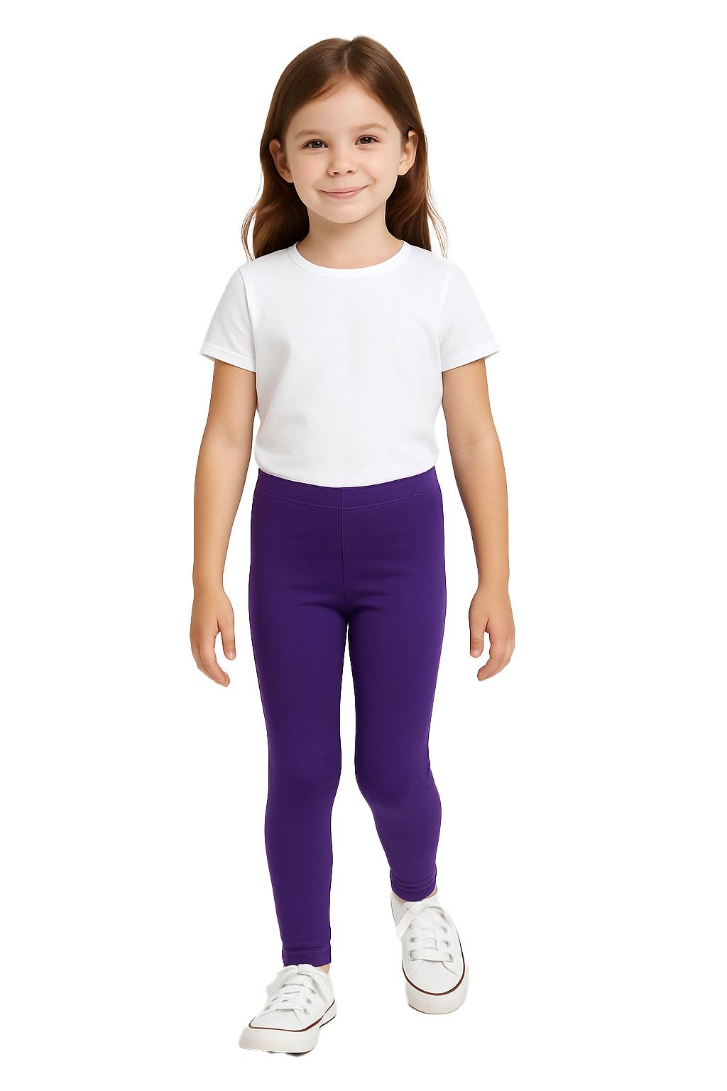 Gilrs Legging Kids Plain Color School Fashion Dance Leggings New Age 5-13 Years