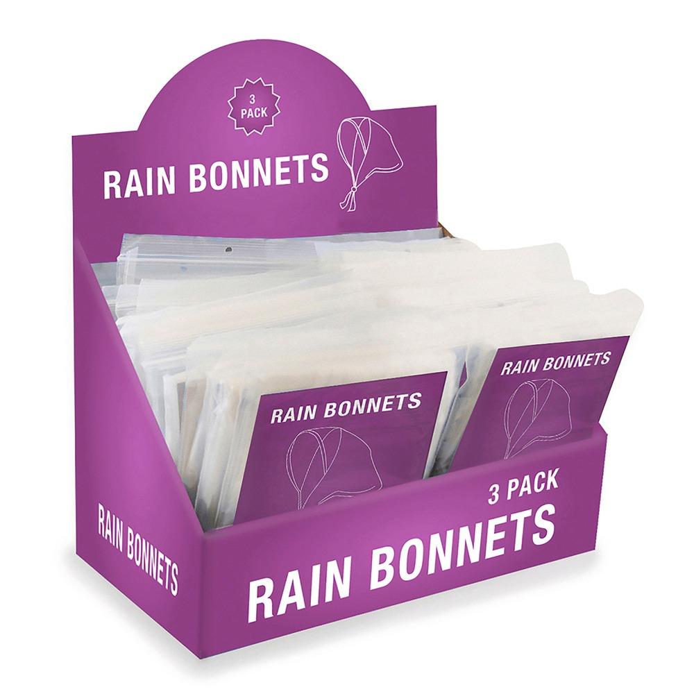 Ladies Bonnet 3 Pack Visor Clear Rain Hats Waterproof Scarf Hairstyle Protector