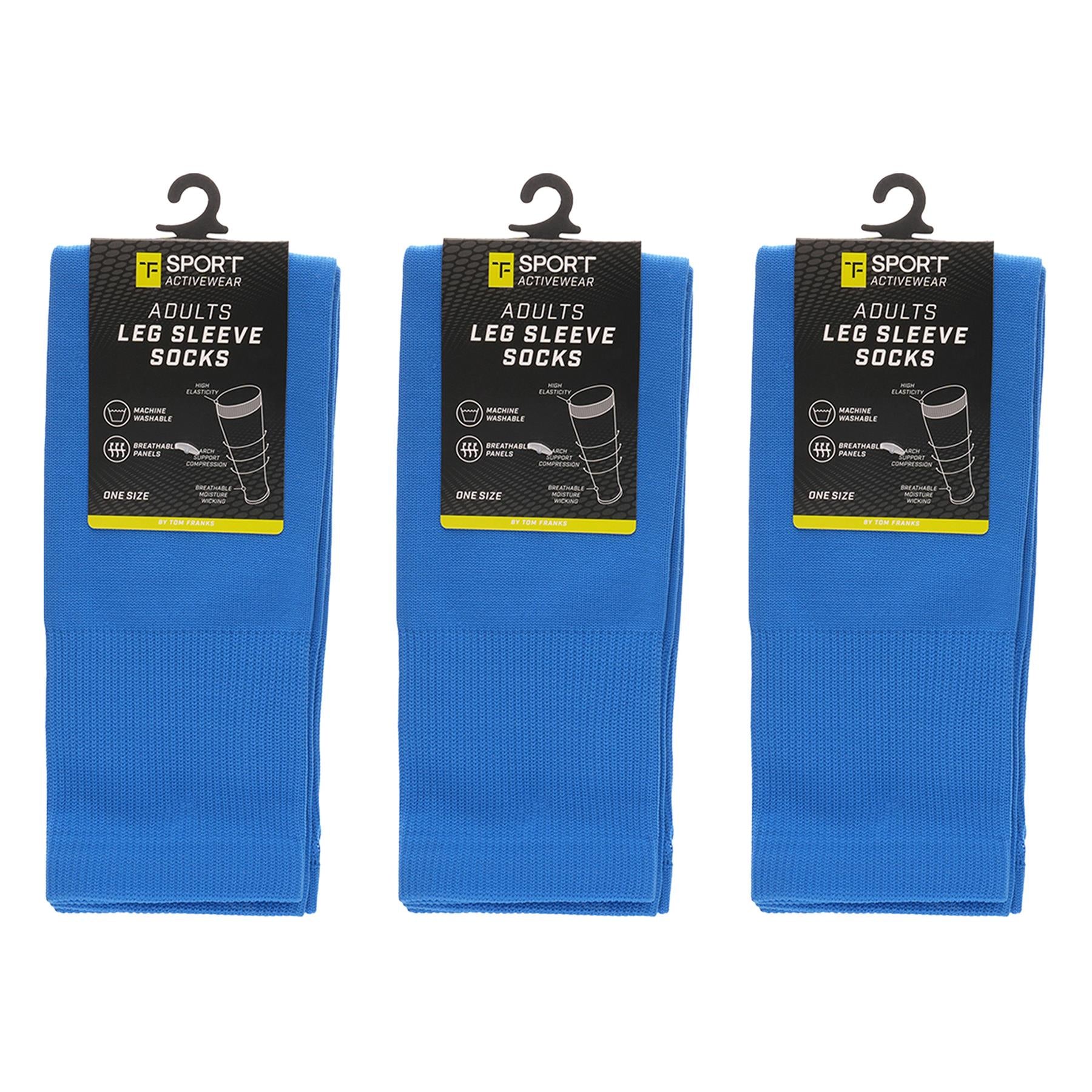 A2Z Mens Pack of 3 Football Sock Sleeve 50cm Sports Training Grip Socks Sleeves