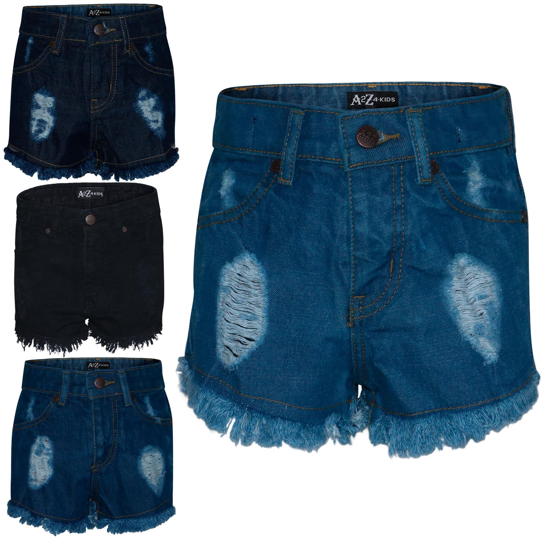 Kids Girls Shorts Ripped Jeans Hot Pants Summer Denim Short