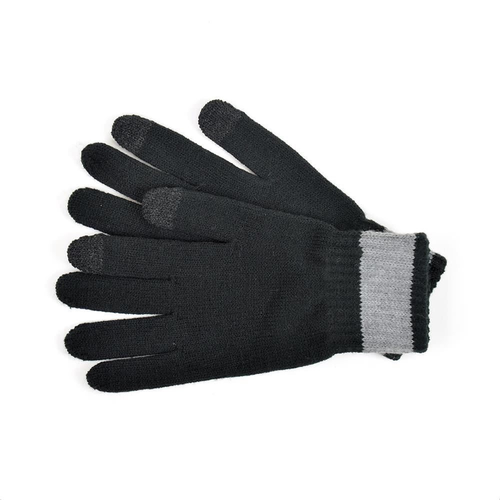 A2Z Mens Gloves Thermal Warm Winter Touch Screen Gloves Soft Striped Cuff Mitten