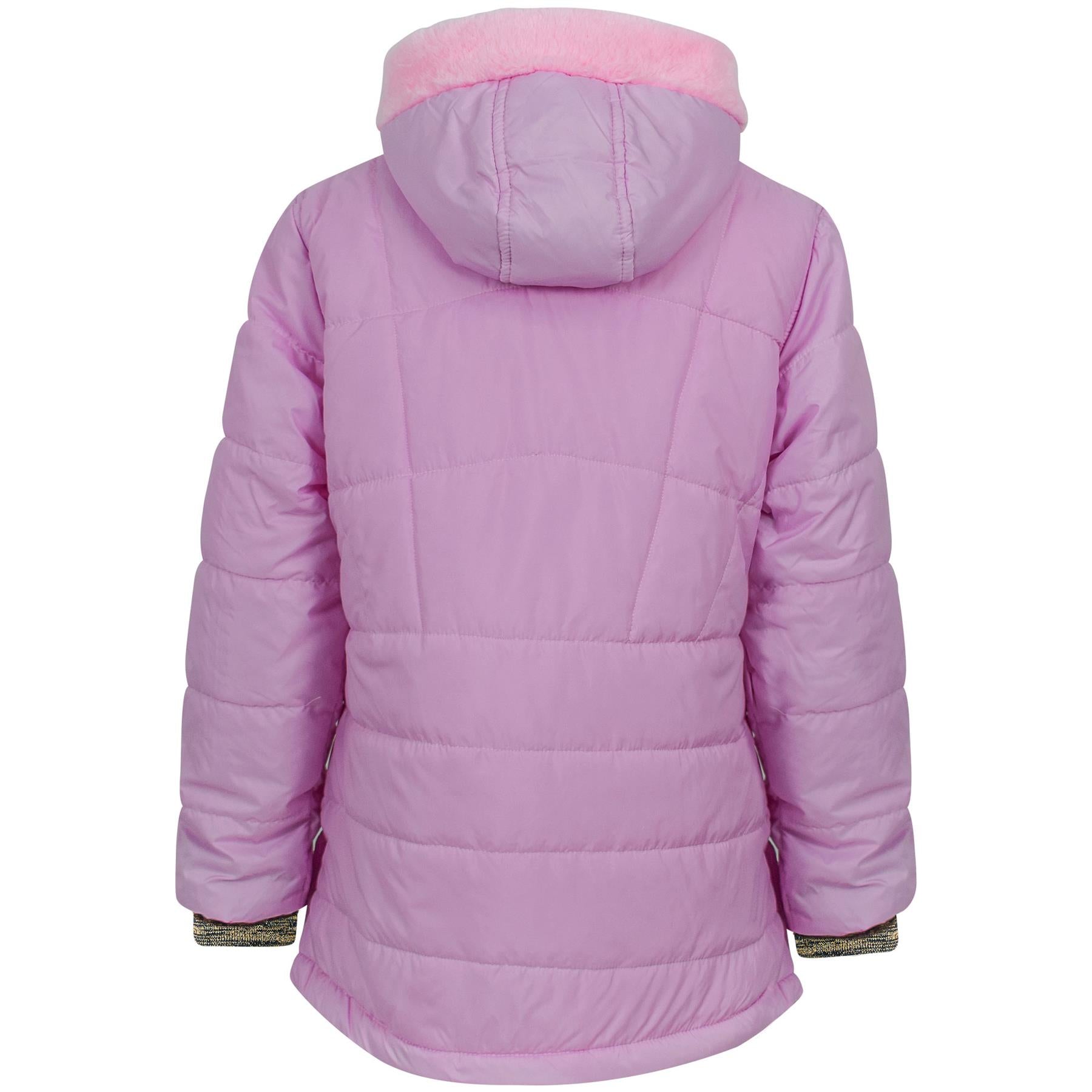 Kids Girls Longline Fashion Baby Pink Padded Jacket - Kids Clothing Store