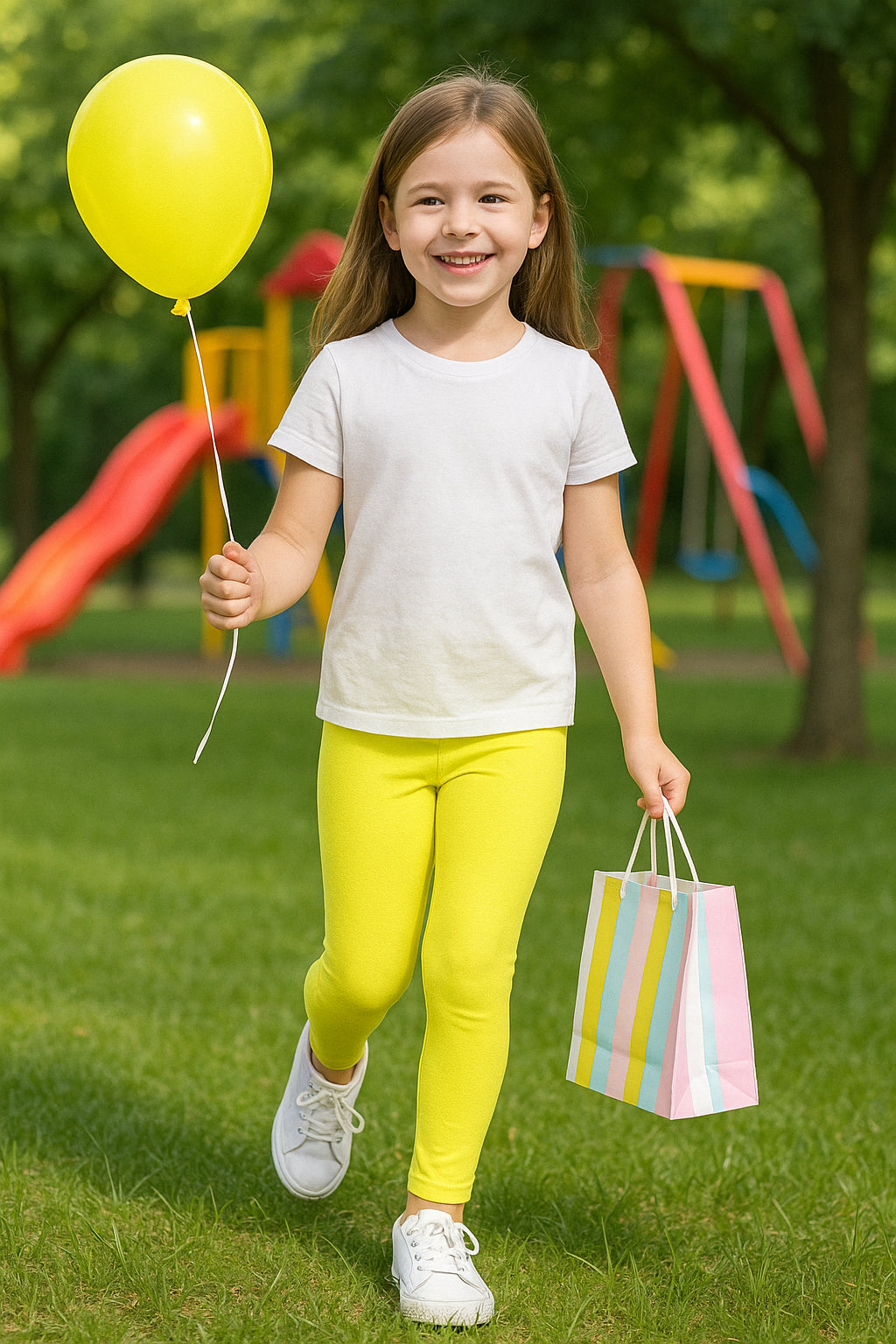 Gilrs Legging Kids Plain Color School Fashion Dance Leggings New Age 5-13 Years