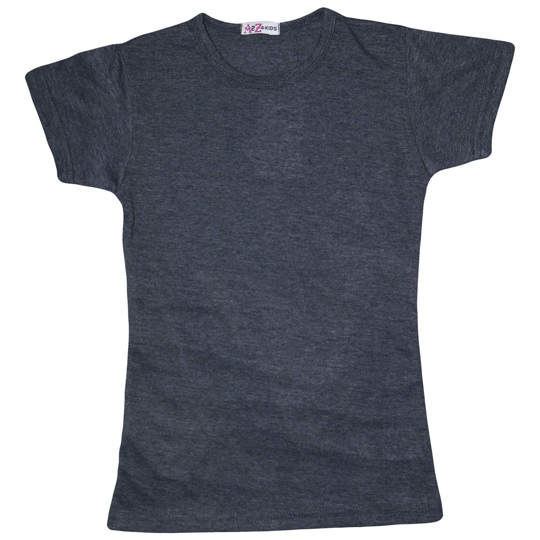 Girls 100% Cotton Plain School T Shirt