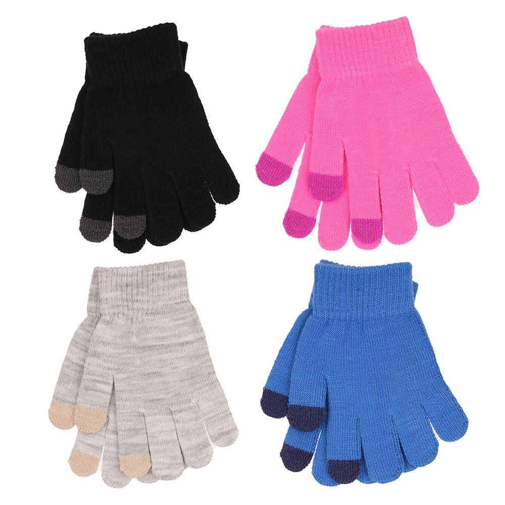 Kids Gloves Pack Of 4 Touch Screen Thermal Winter Gloves One Size Warm Mittens