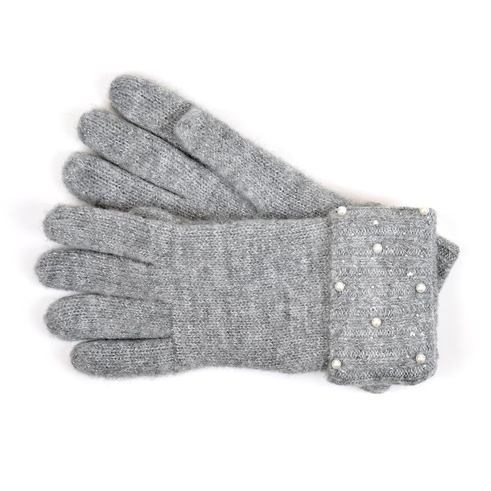 A2Z Ladies Gloves Glitter Sequin Cuffs Lurex Knit Soft Feel Winter Warm Mittens