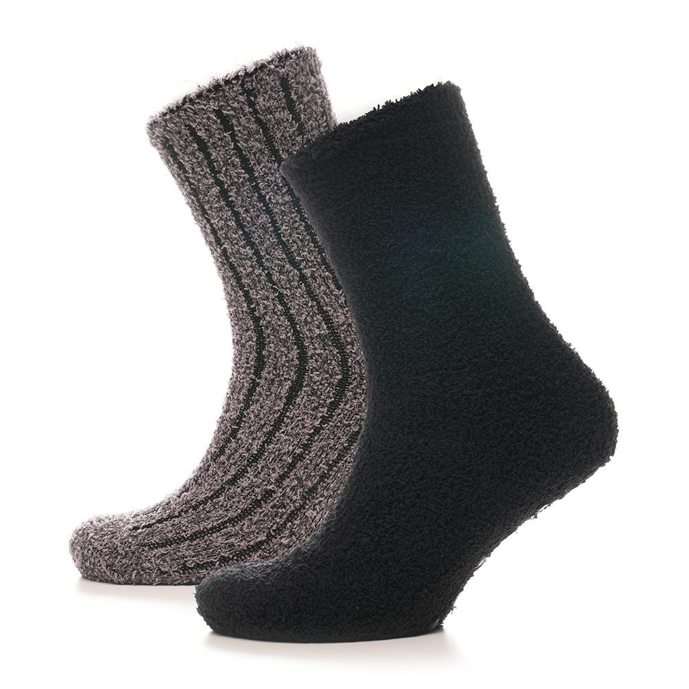 A2Z Mens 2 Pack Drop Needle Socks Extra Soft Comfy Thick Cosy Socks