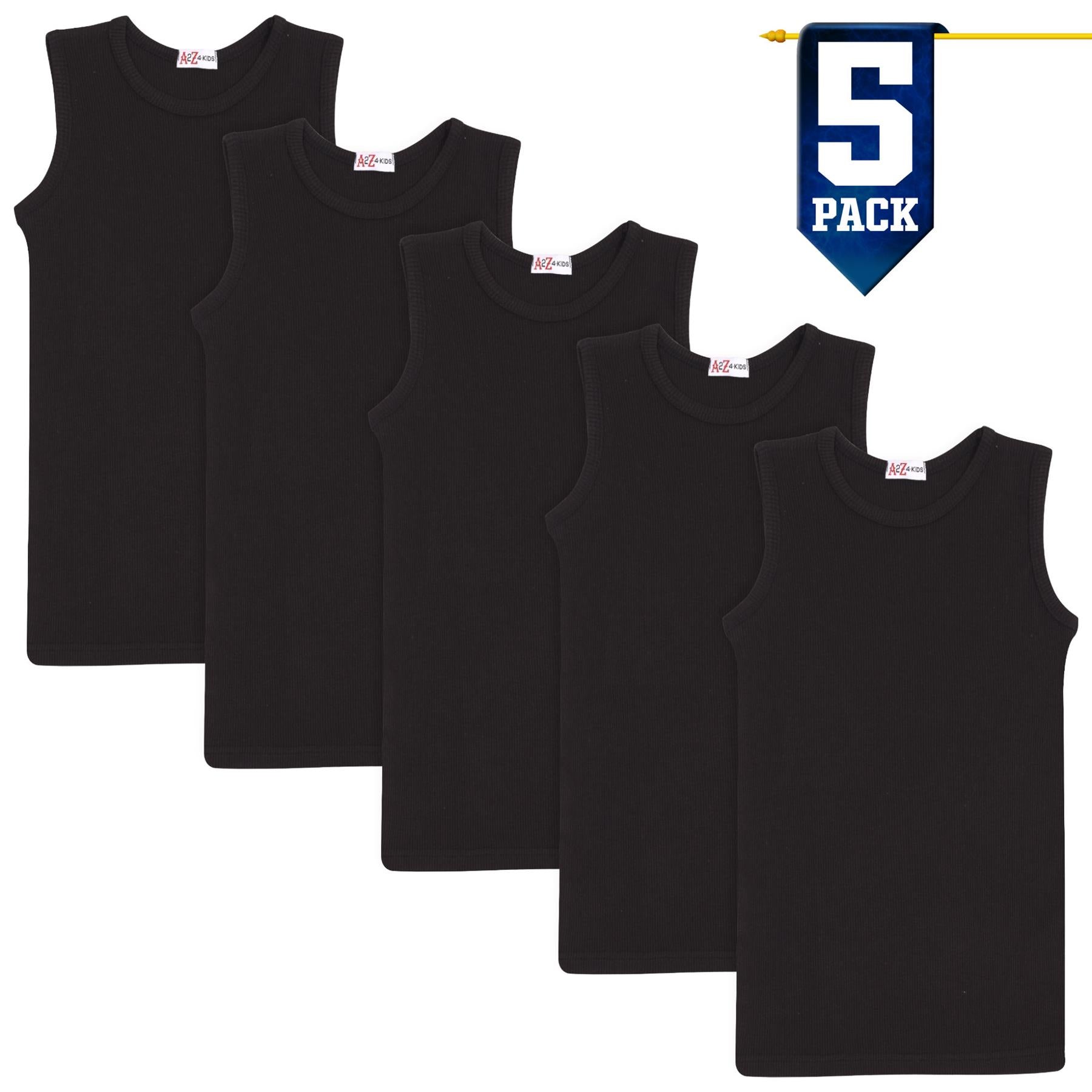 Kids Girls Ribbed Vest Top 100% Thick Cotton Fashion Tank Tops T Shirt 2-13 Year