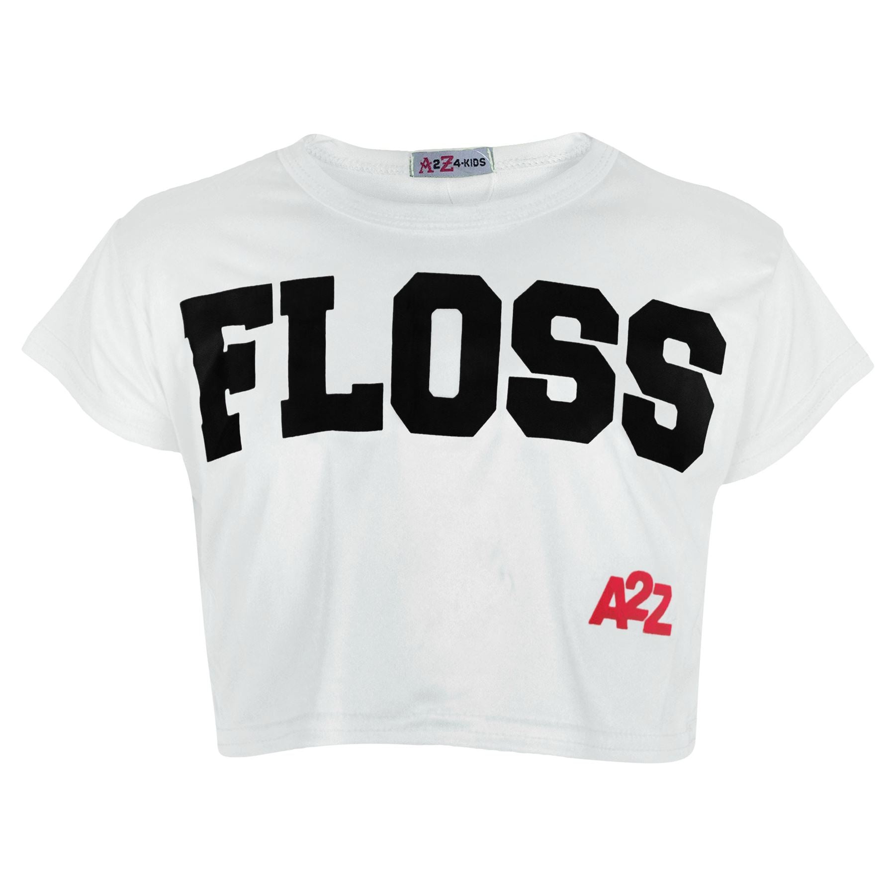 Kids Girls Crop Top Designer Floss Print Stylish Fashion T Shirt Tops 5-13 Years