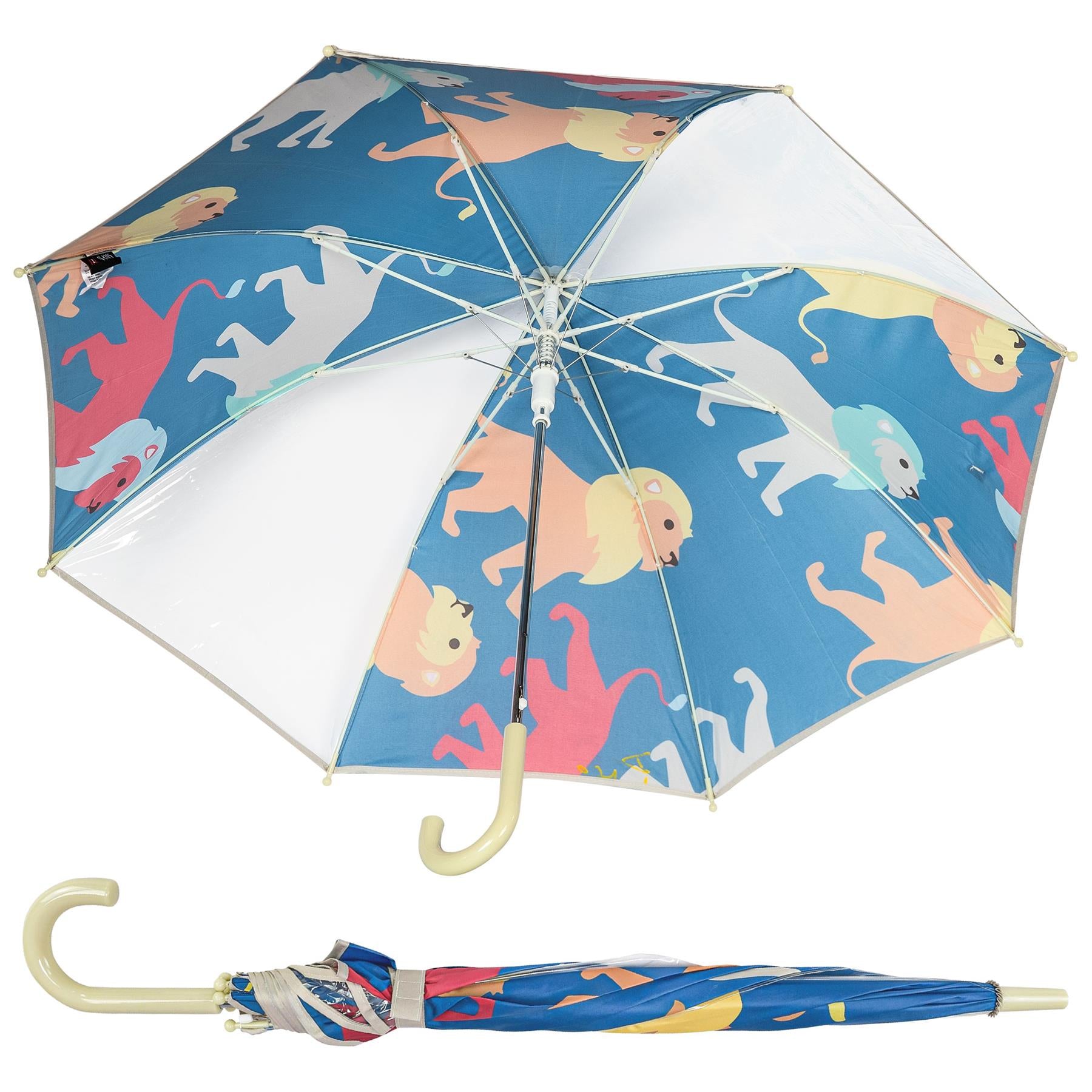 A2Z 4 Kids Stick Umbrella Lions Walking Umbrellas Water Proof Brolly 96cm Canopy