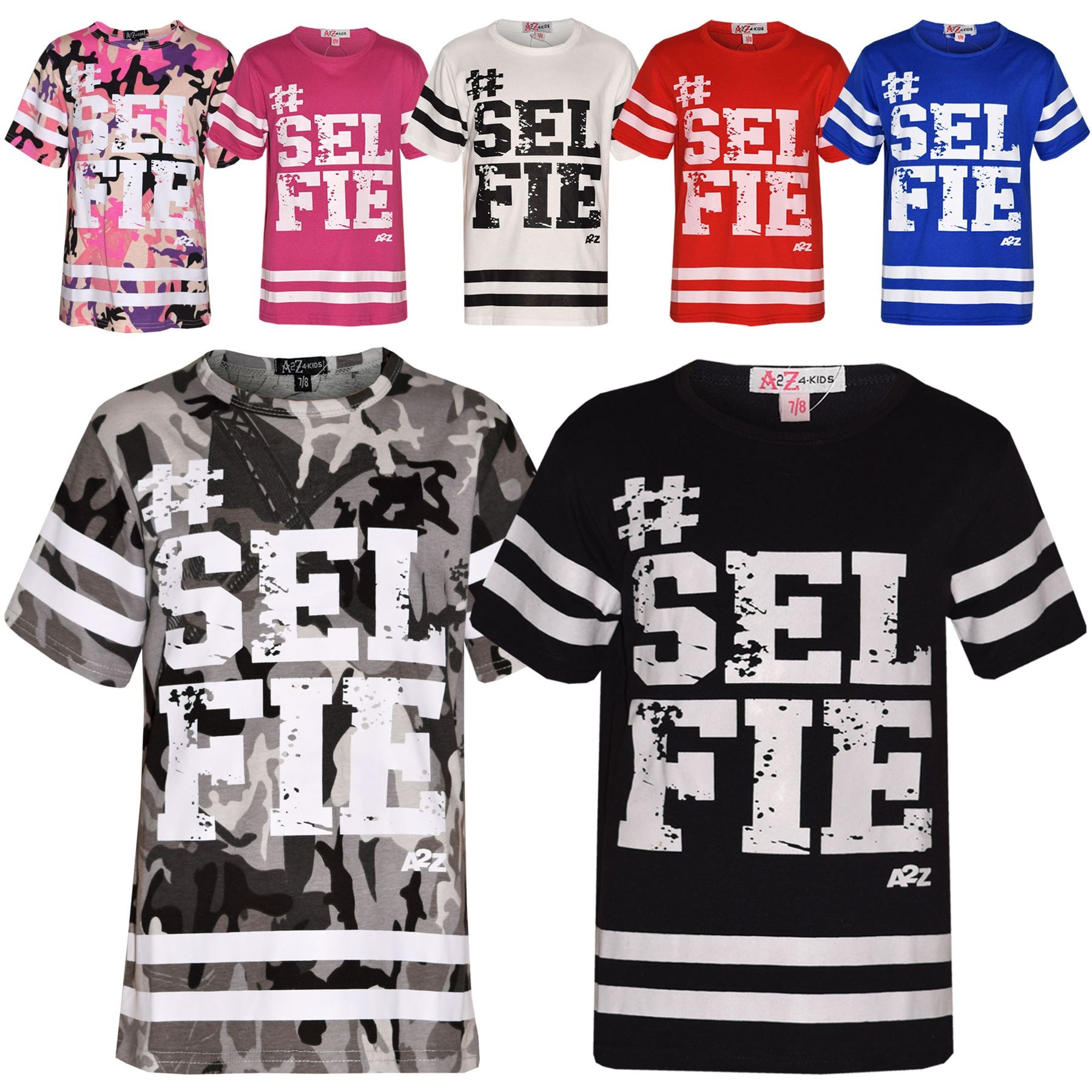 Girls T Shirts #Selfie Printed T-Shirt Soft Feel Summer Pullover Tank Top & Tees