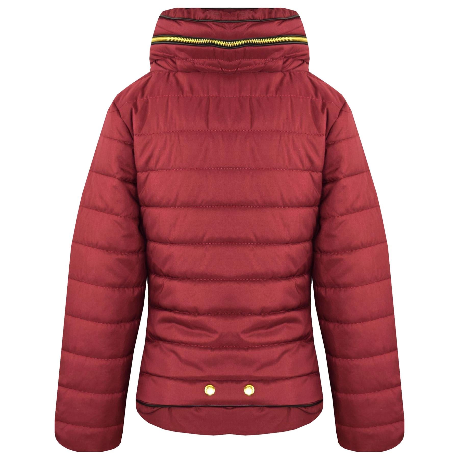 Girls Jacket Kids Padded Puffer Bubble Fur Collar Quilted Warm Thick Coats 3-13 Y