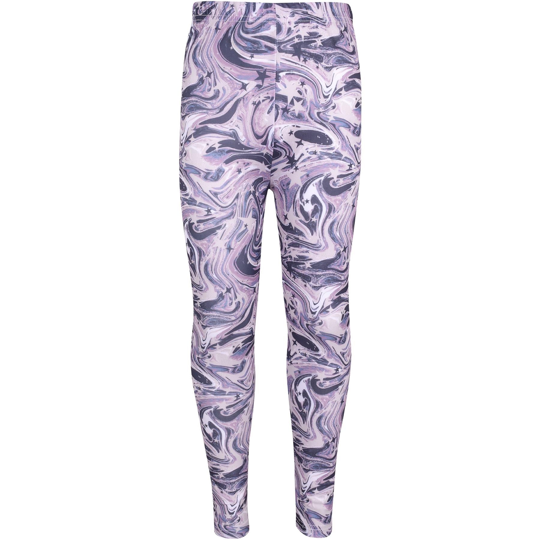 Kids Girls 3D Tie Dye Print Leggings