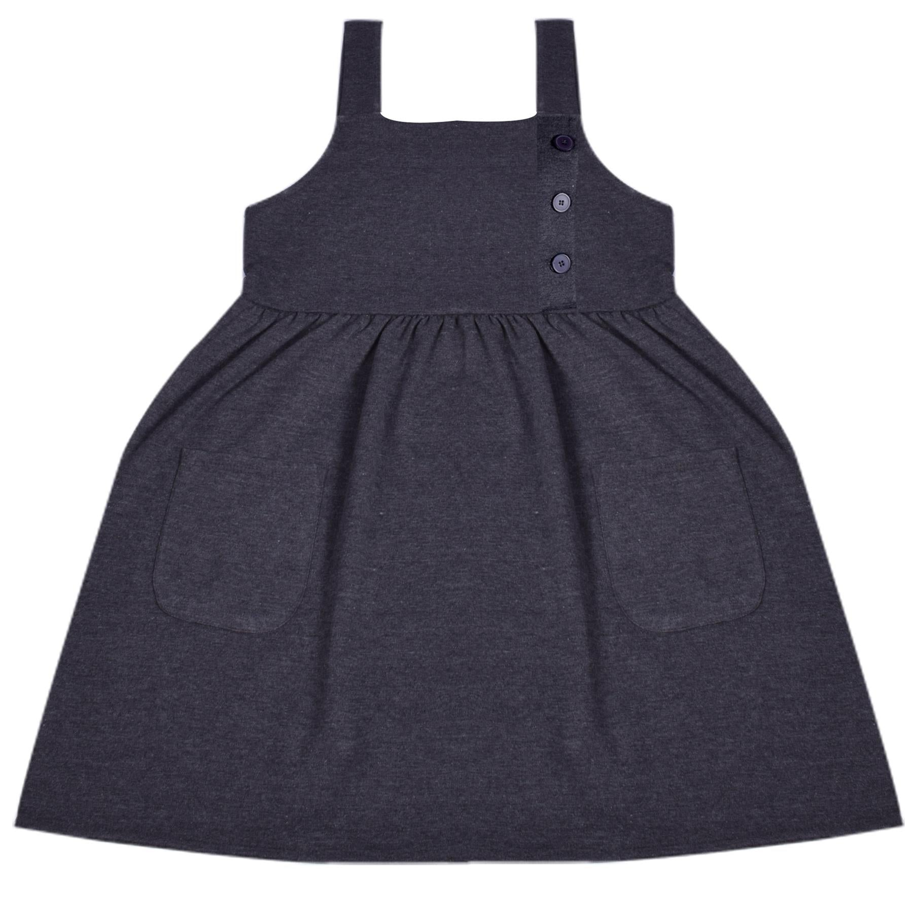 Kids Girls School Uniform Dress Soft Comfortable Pinafore School Dresses 3-14