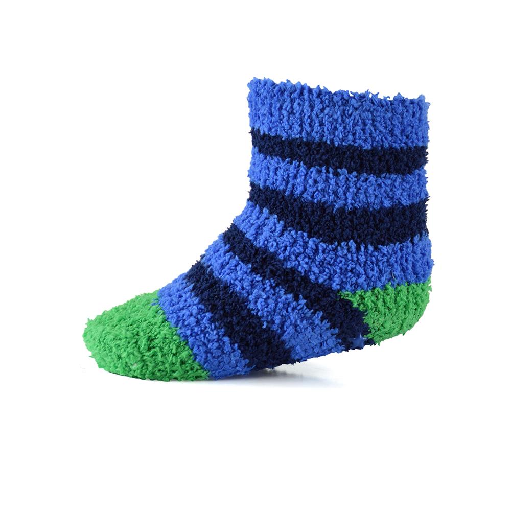 Infant Baby Boys Girls Slipper Fluffy Socks With Gripper Pack of 2 Newborn Socks