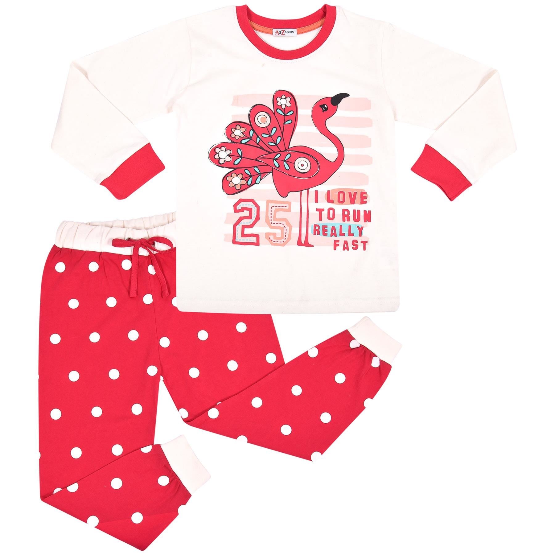 Kids Girls Good Night Print Pyjamas Set