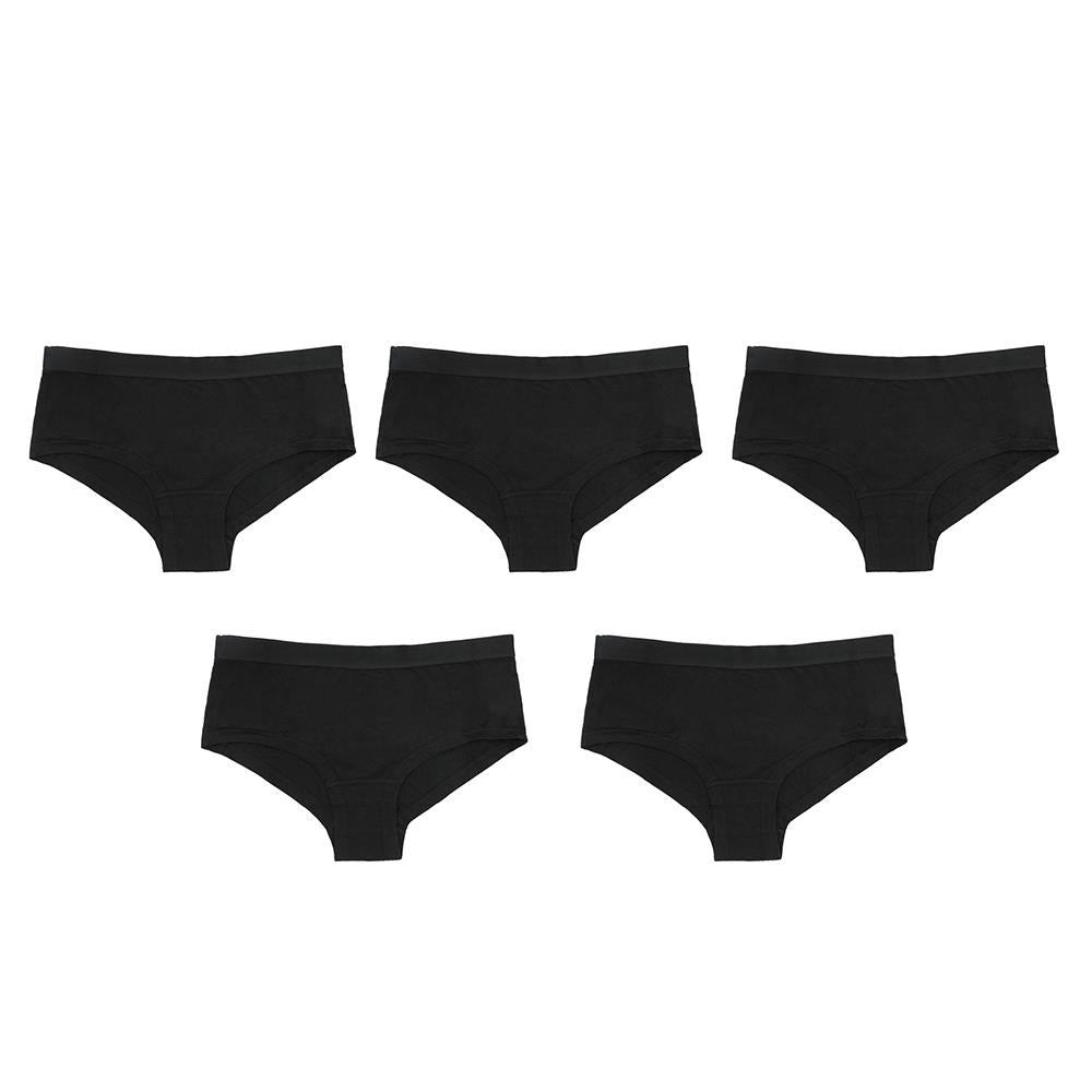 A2Z 4 Kids Girls Plain Hipster Shorts Pack Of 5 Adjustable Waist Knickers 9-16