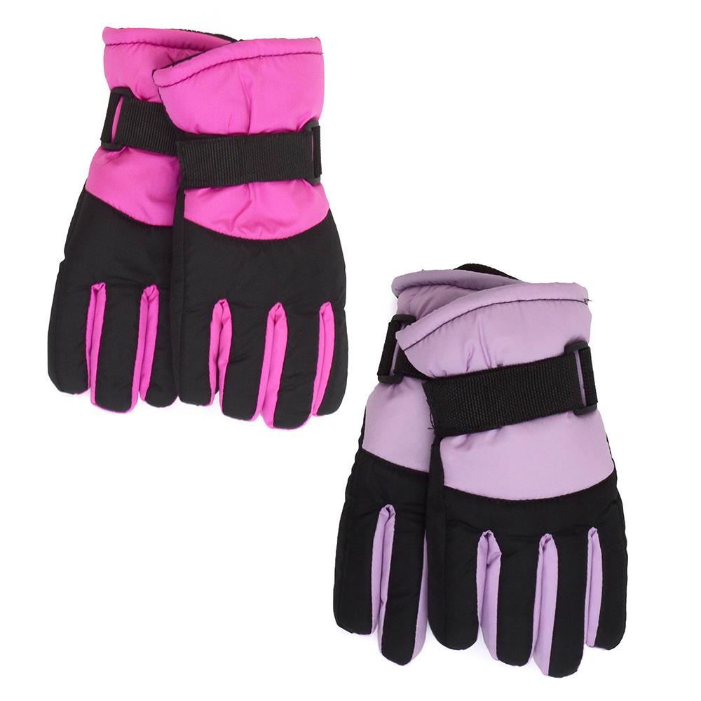 Girls Ski Snowboarding Gloves Kids Windproof Winter Warm Active Mittens 6-13 Yrs