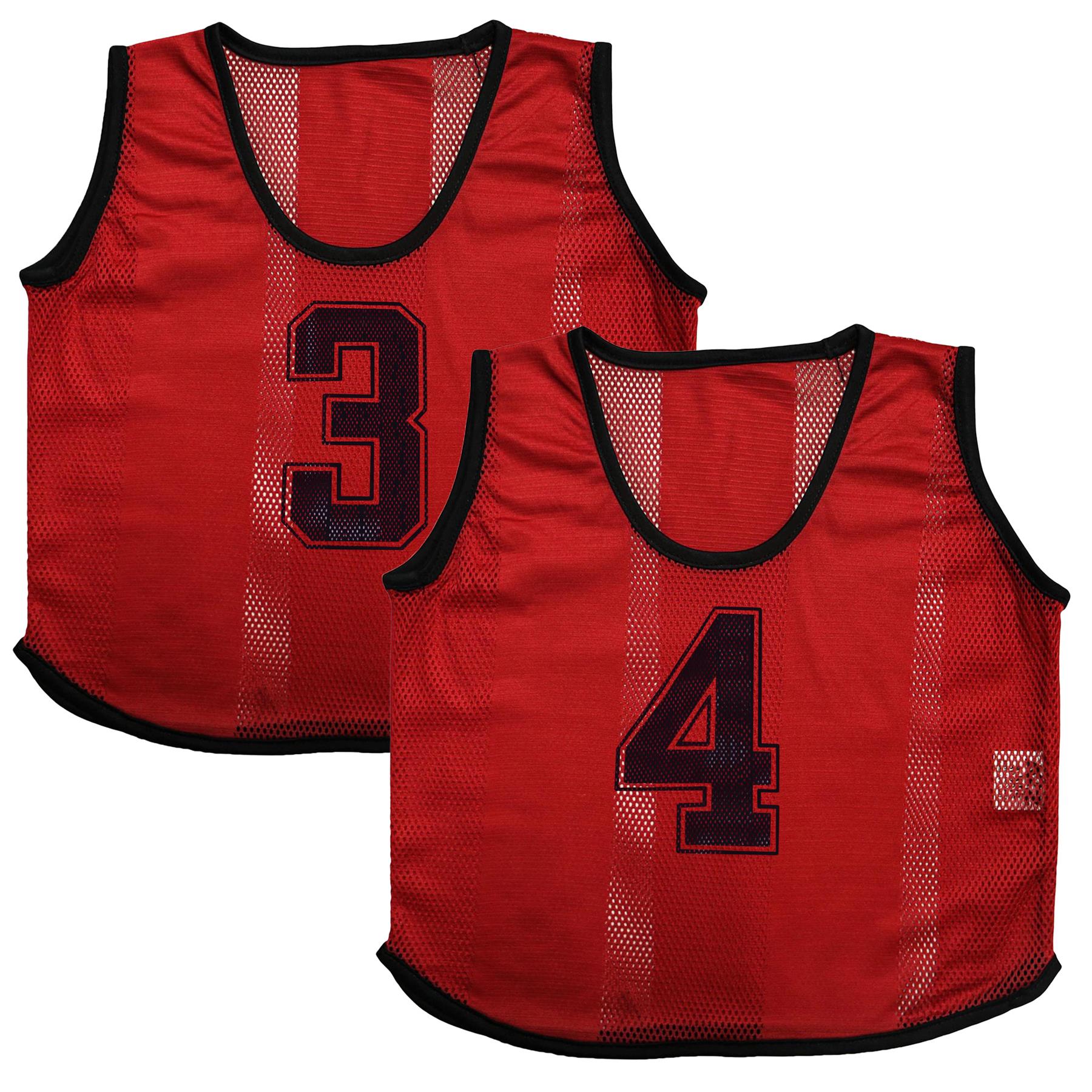 A2Z 6 Pack Sports Number Mesh Bib Comfortable During Football Rugby Sports Adult