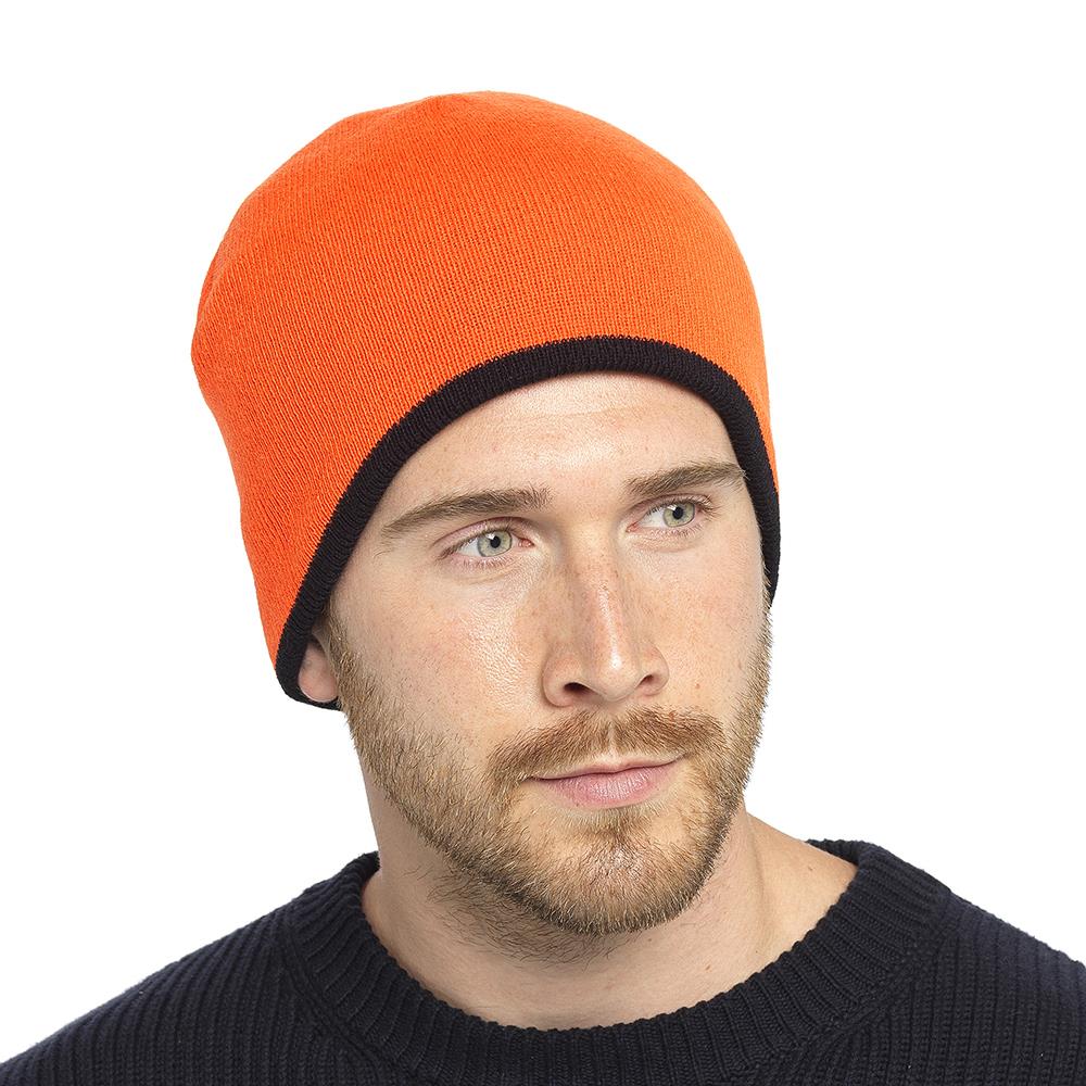 A2Z Mens Reversible Hat Beanie Soft Feel Stretchy Cold Weather Winter Warm Hats