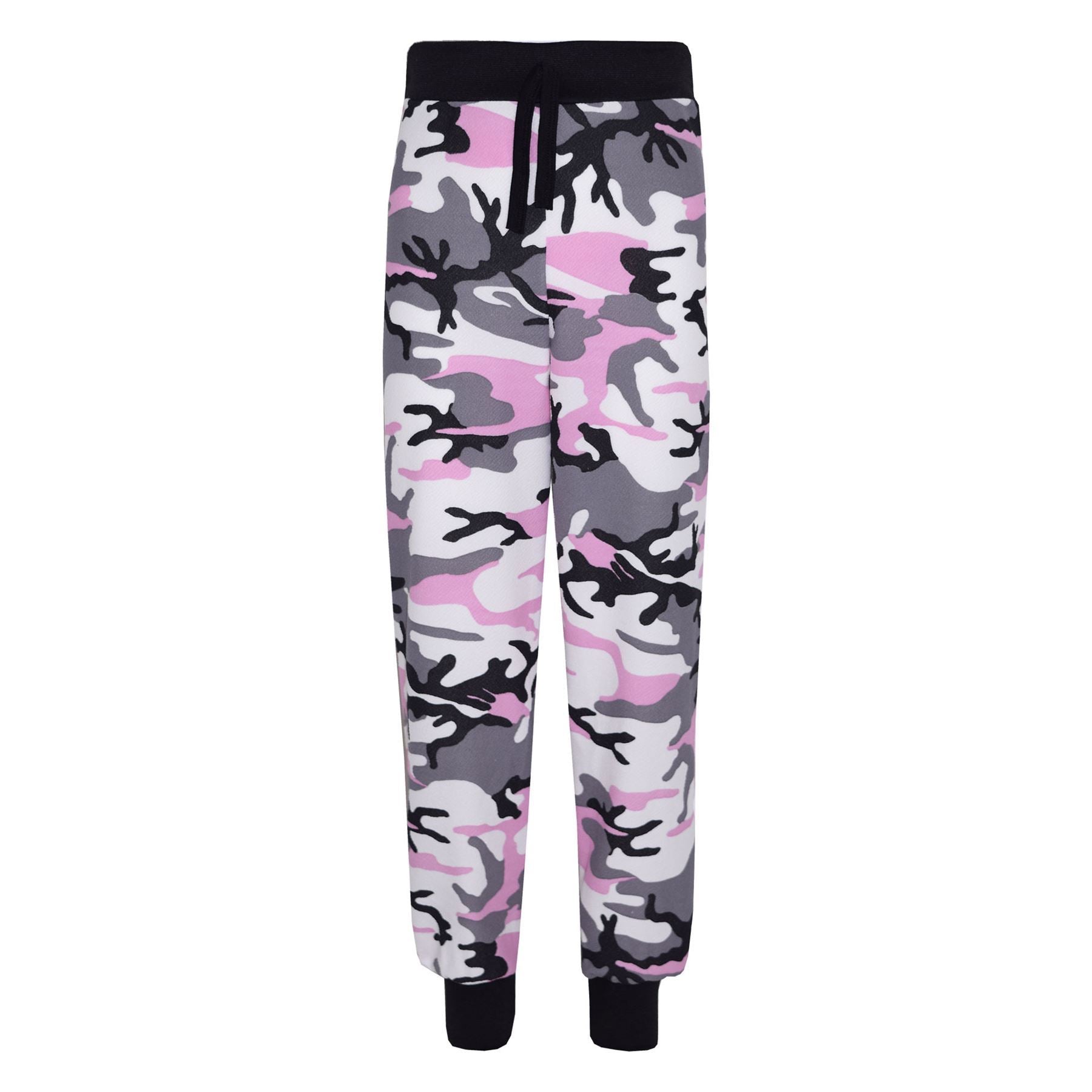 Kids Gilrs Camouflage Print Crop Top Legging Jacket Tracksuit Age 7-13 Years