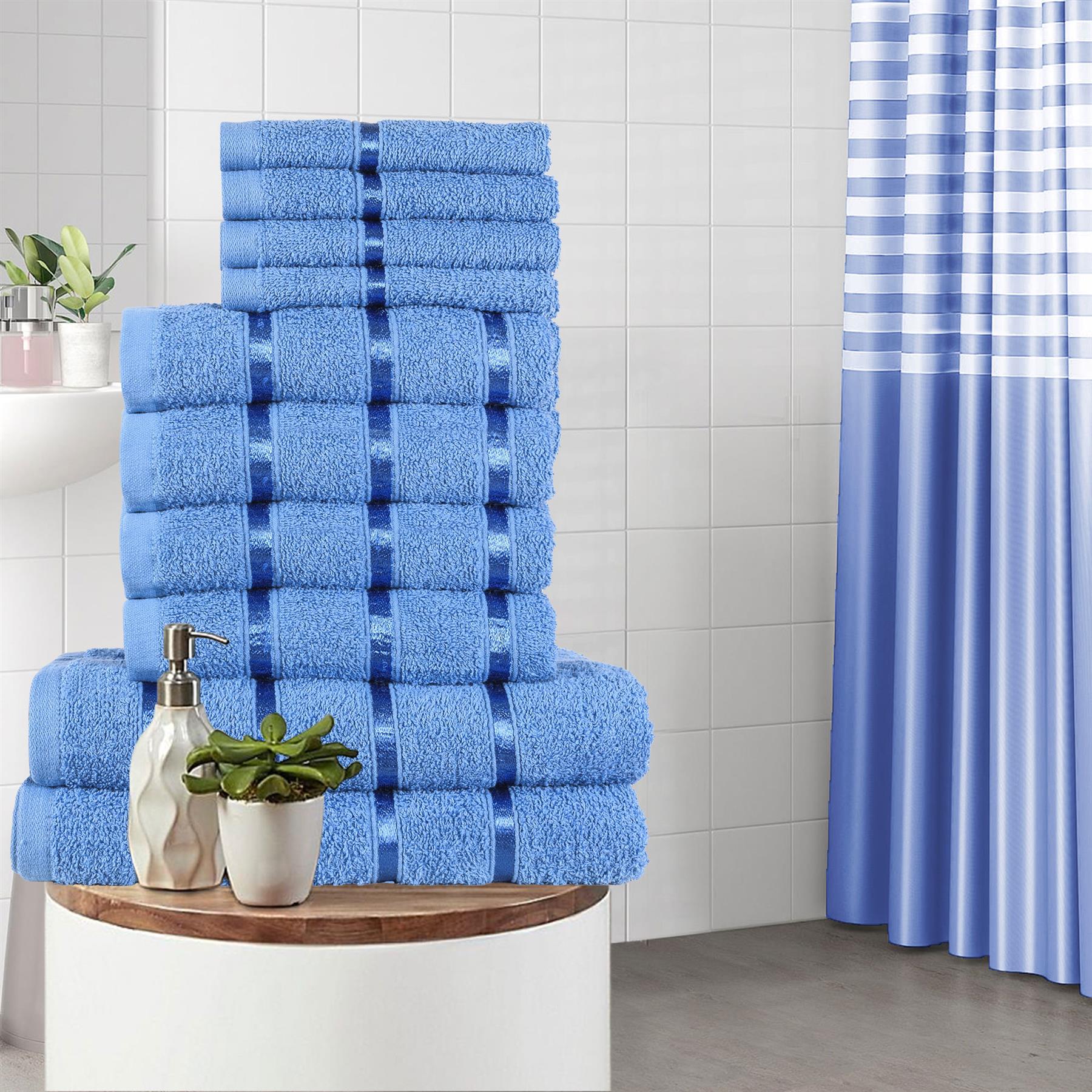 Luxurious 10 Piece Towel Bale Set 2x Bath Towels 4x Hand Towels 4x Face Towels