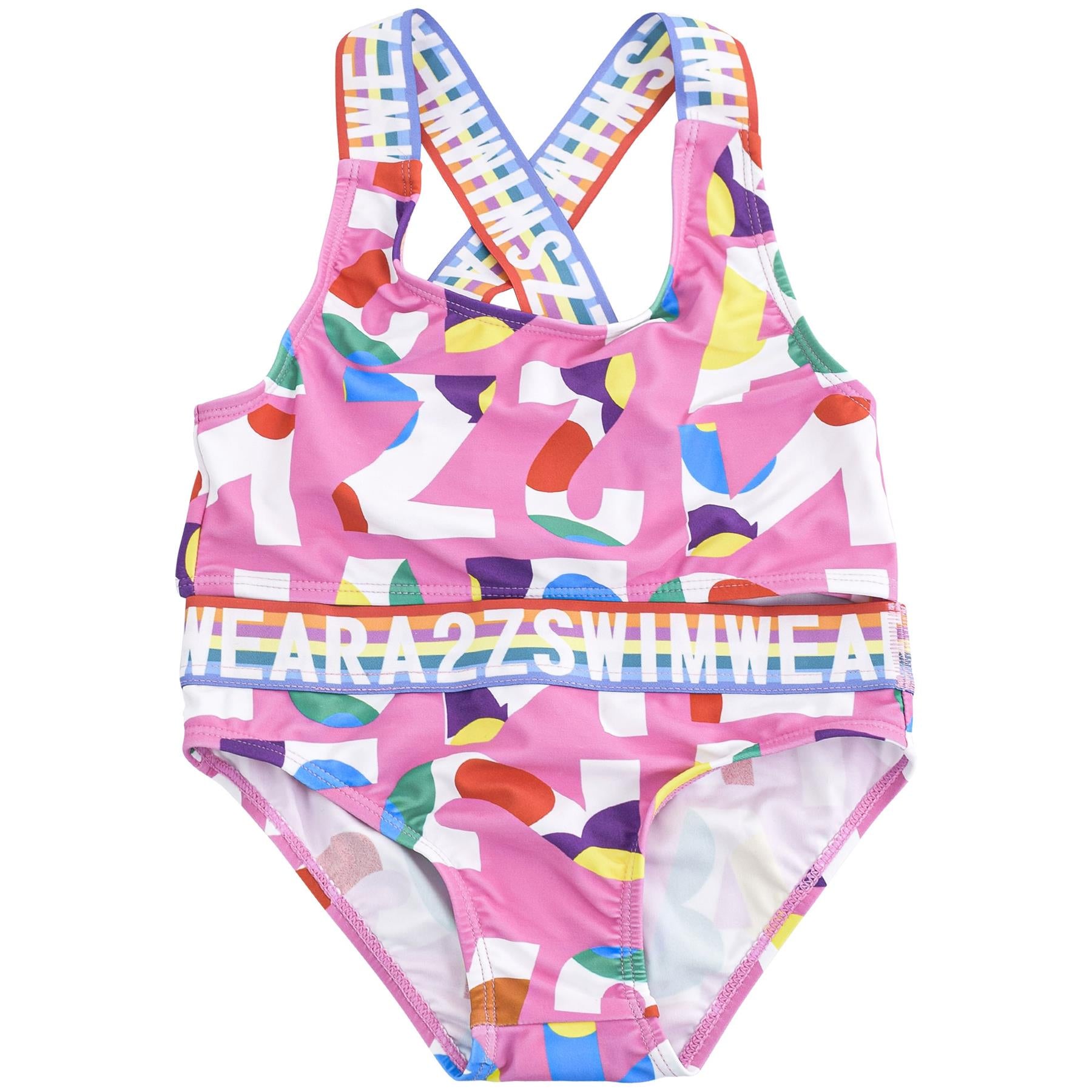 A2Z 4 Kids Girls Bikini 2-Piece Swimsuit Girls Tankini Swim Set Beach Swimwear