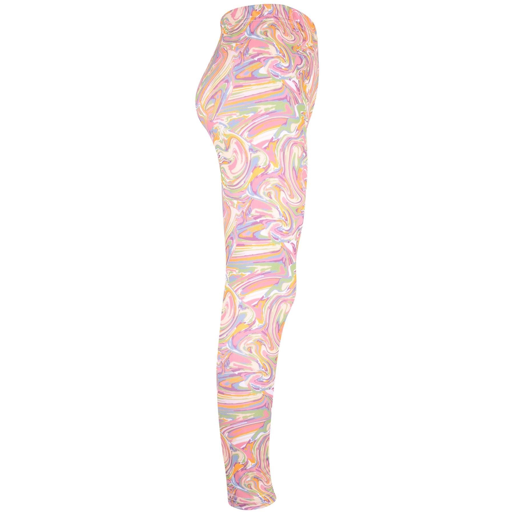 Kids Girls 3D Tie Dye Print Leggings