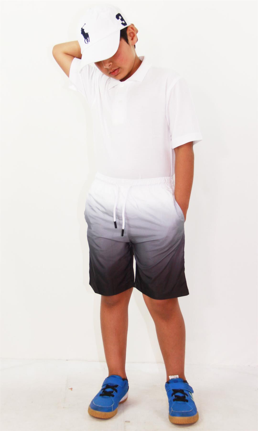 Kids Boys Gradient Colour Shorts Two Tone Fade New Summer Fashion Age 5-13 Years