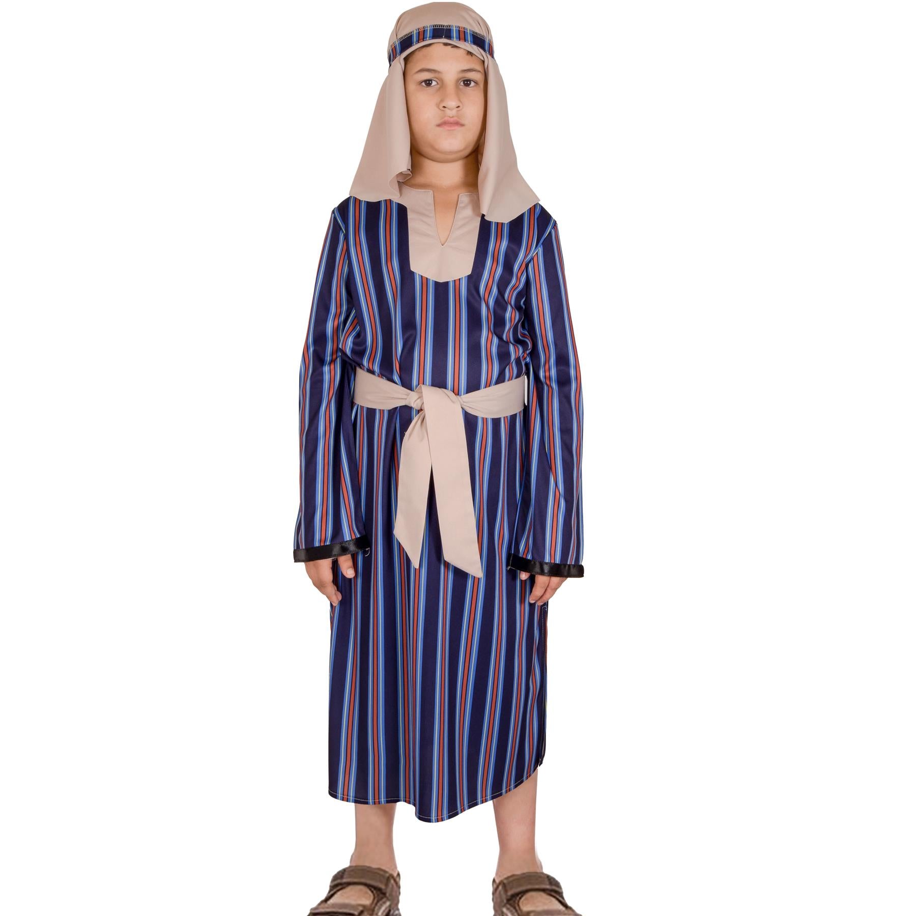 Kids Boys Xmas Nativity Villager Costume Shepherd Townspeople Joseph Costume