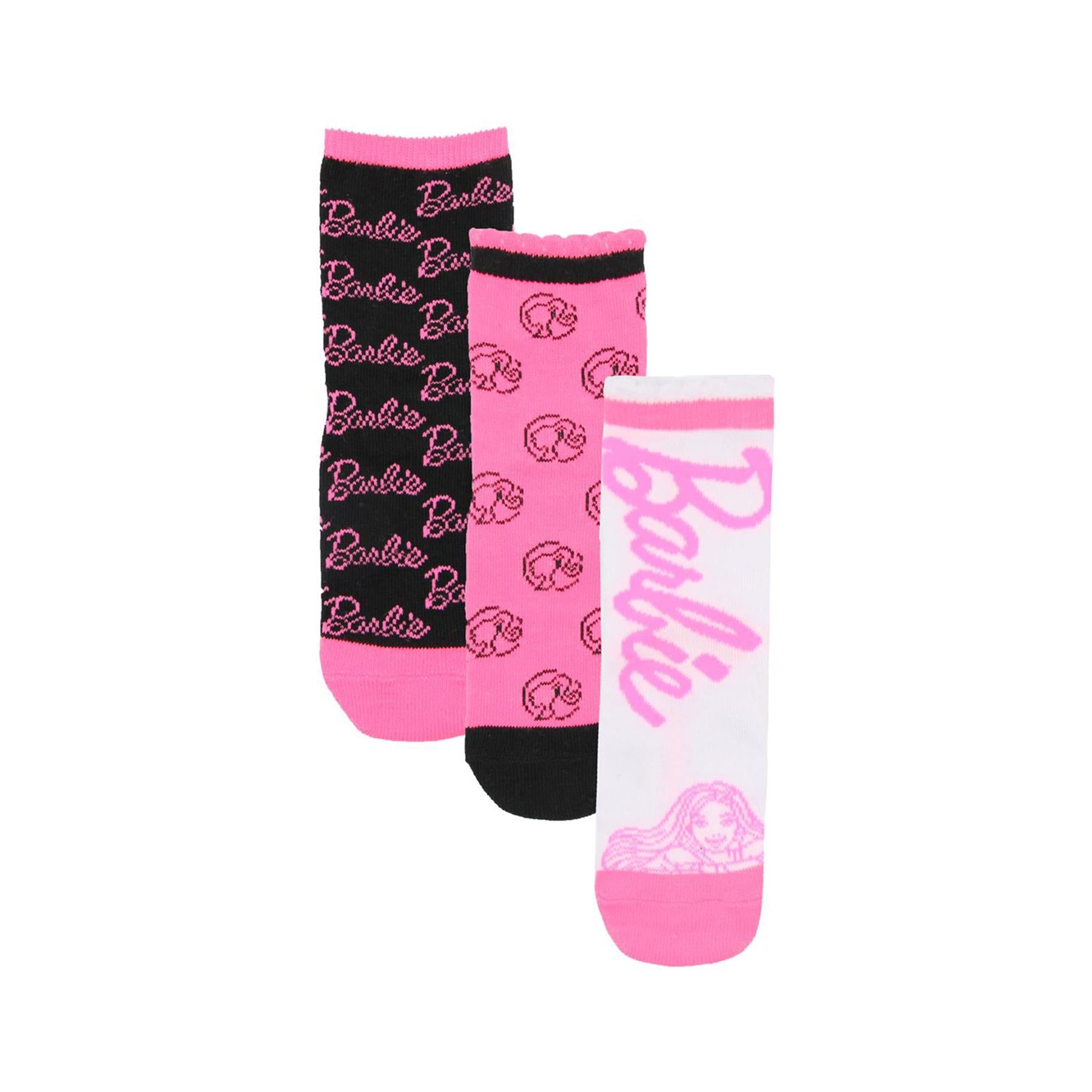 Girls Socks Pack Of 3 Barbie Ankle Socks Daily Footwear Officially Licensed Sock