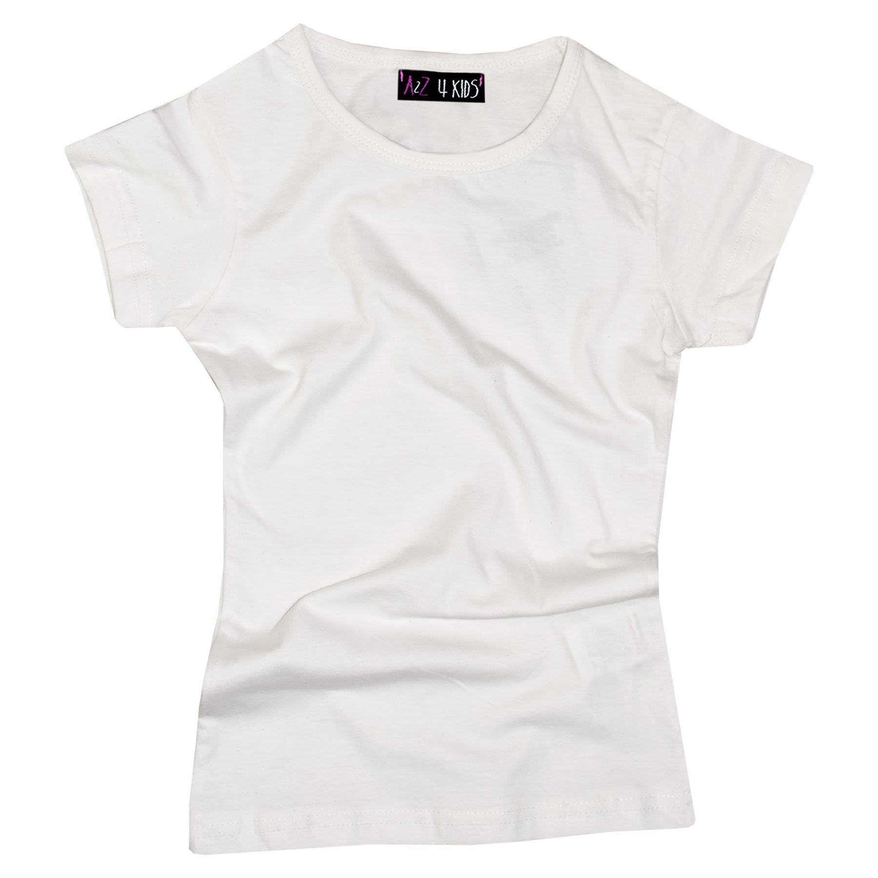 Girls 100% Cotton Plain School T Shirt