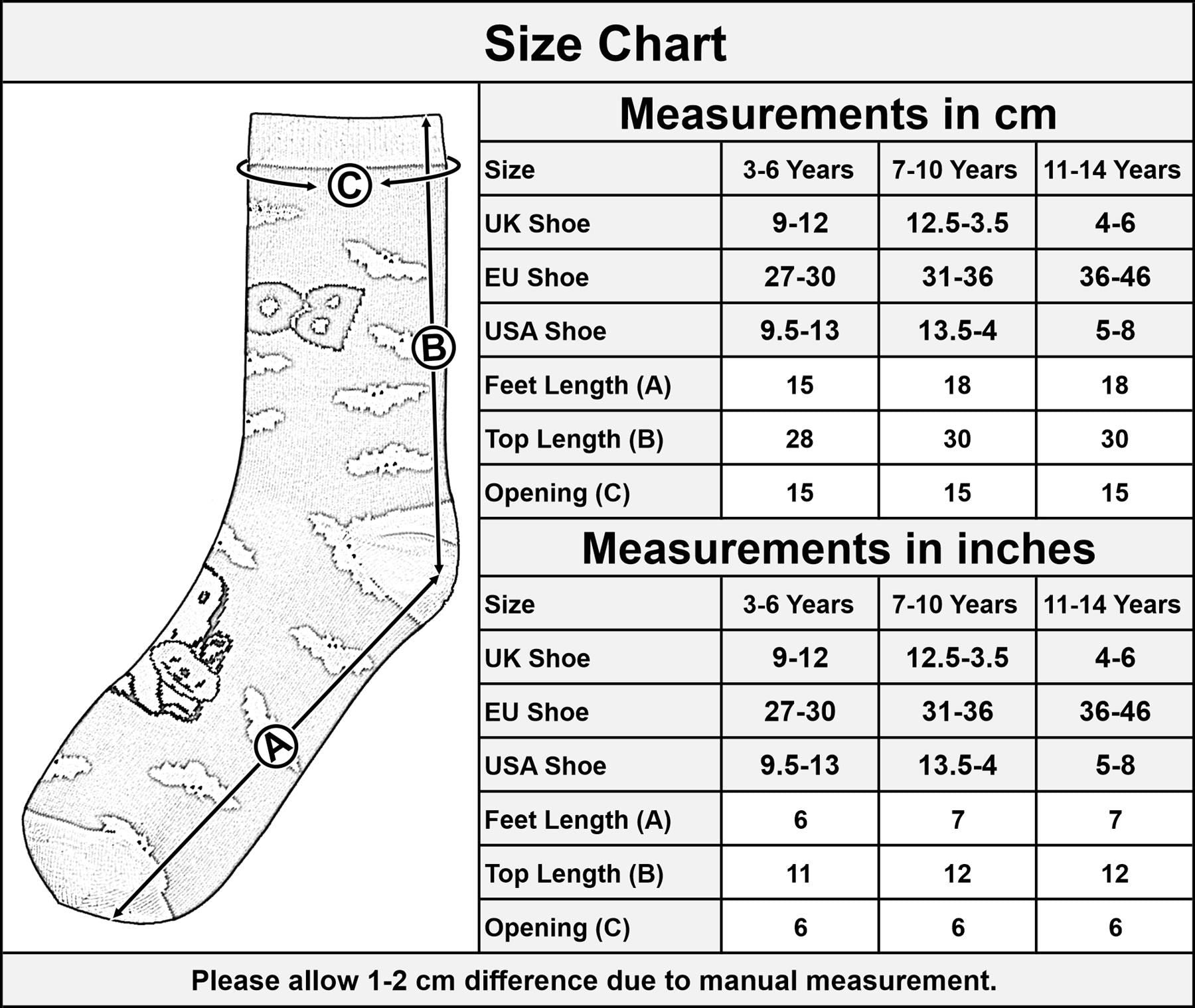 A2Z 4 Kids Girls Boys Novelty Halloween Skeleton Boo Spider Web Warm Crew Socks