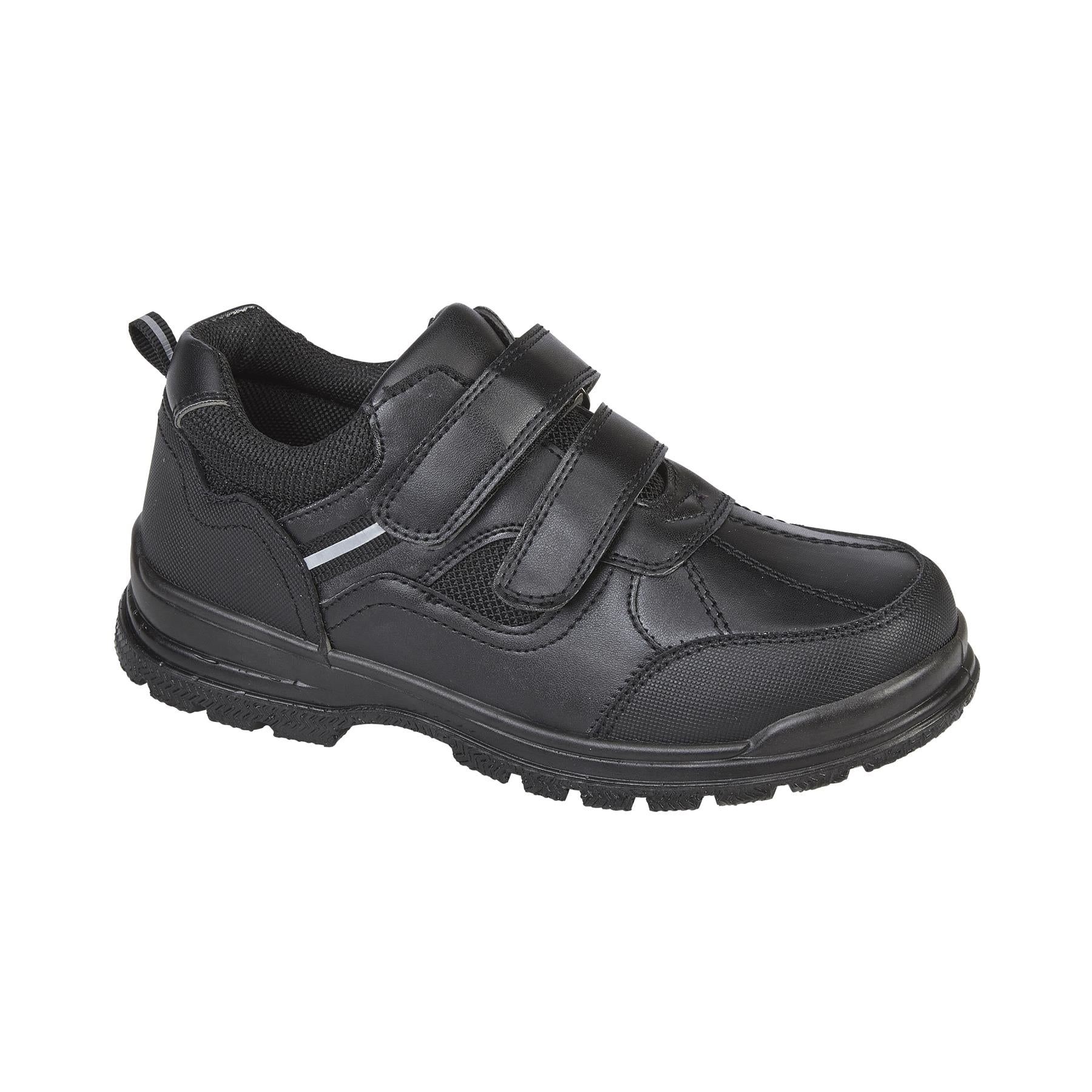 Boys School Shoes Wide Fit Walking Sneaker Kids Touch Fasten Athletic Trainers