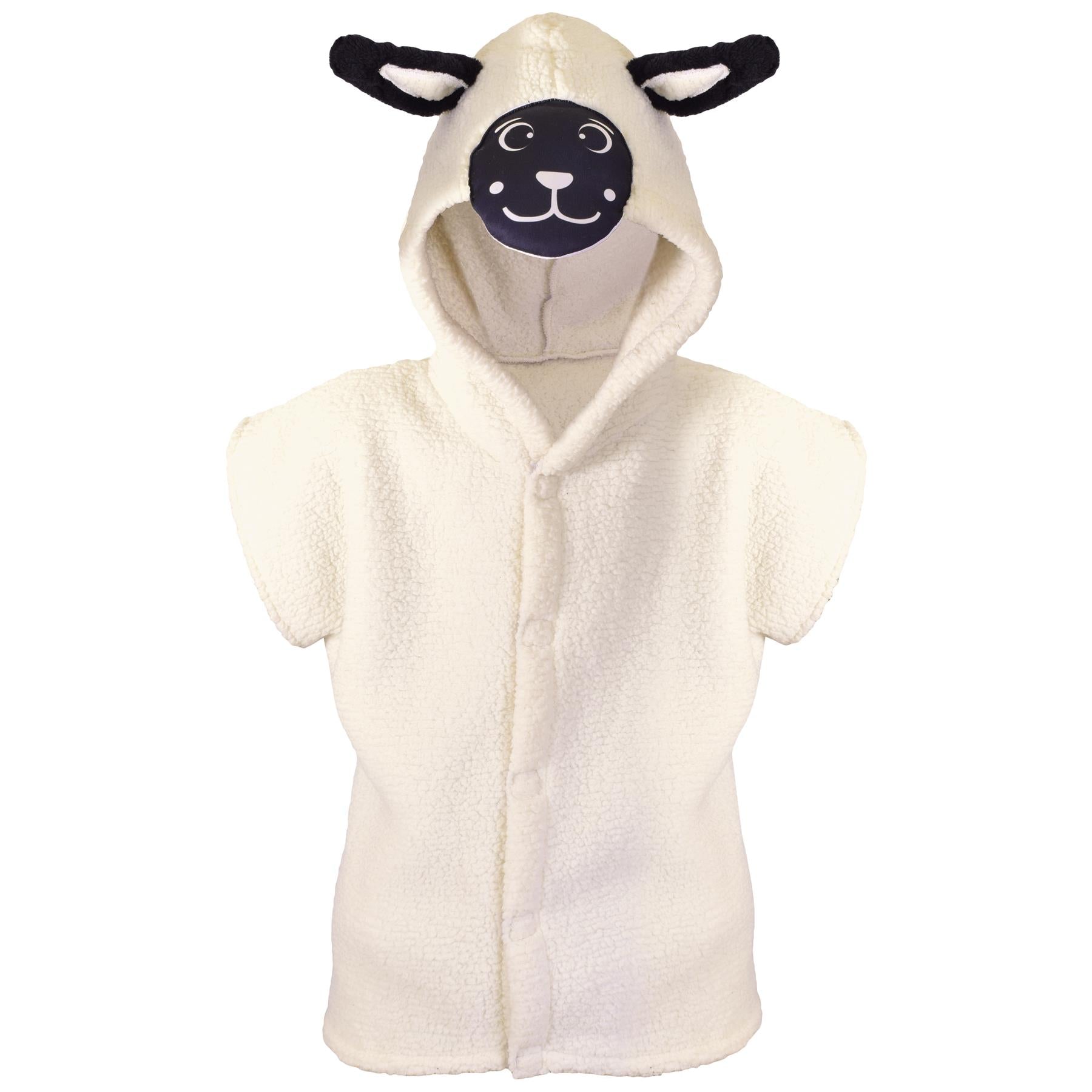 Kids Girls Boys Xmas Nativity Sheep Costume Hooded Soft Plush Fancy Dress 3-8 Yr