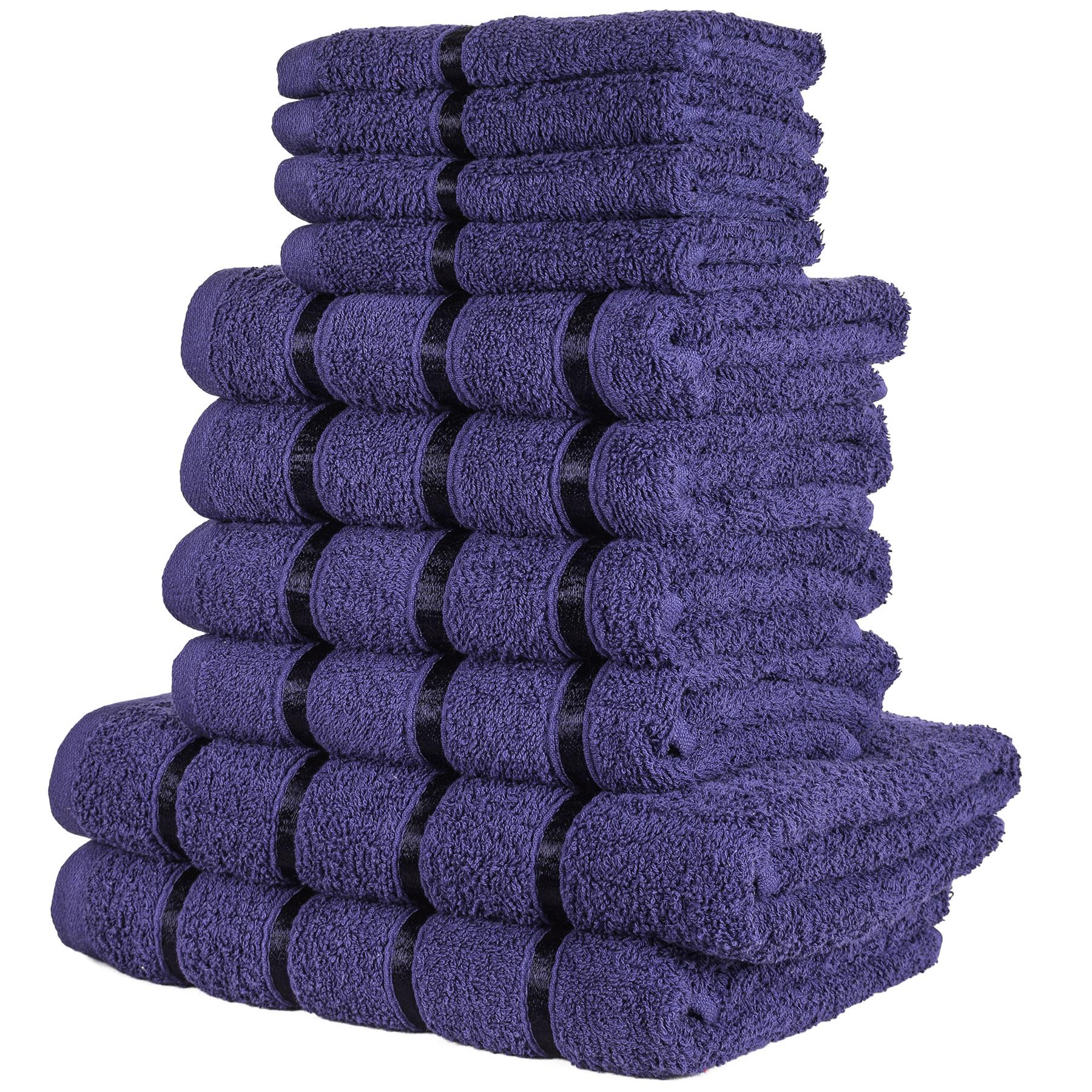 Luxurious 10 Piece Towel Bale Set 2x Bath Towels 4x Hand Towels 4x Face Towels