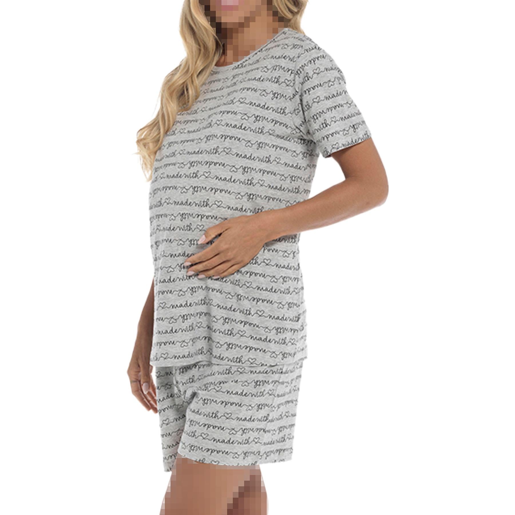 A2Z Ladies Maternity Shorts Pyjamas Set Printed Pregnancy Nightwear PJS Set