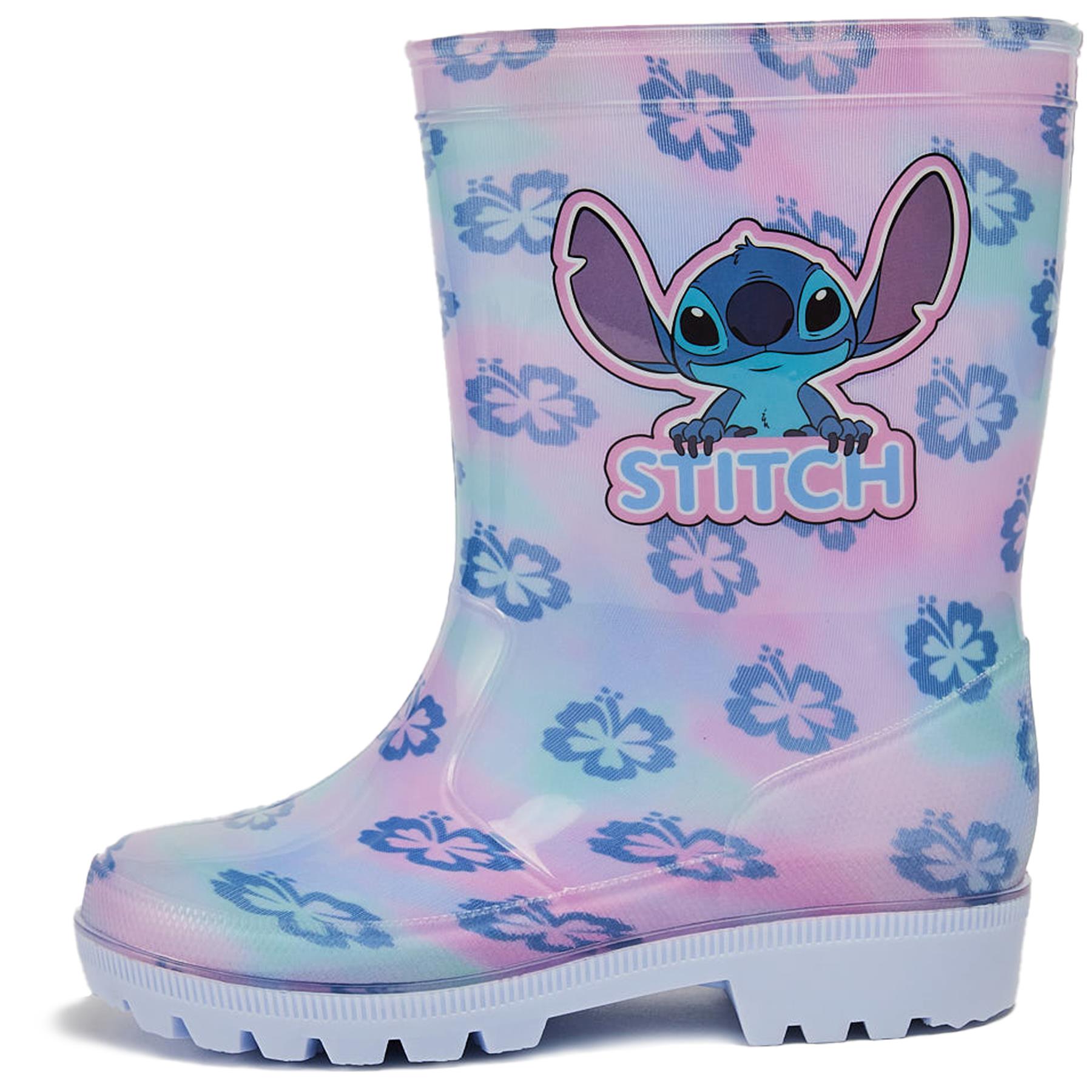 Kids Stitch Rubber Wellies Rain Boot Anti-Skid Rubber Welly Wellington Snow Boot