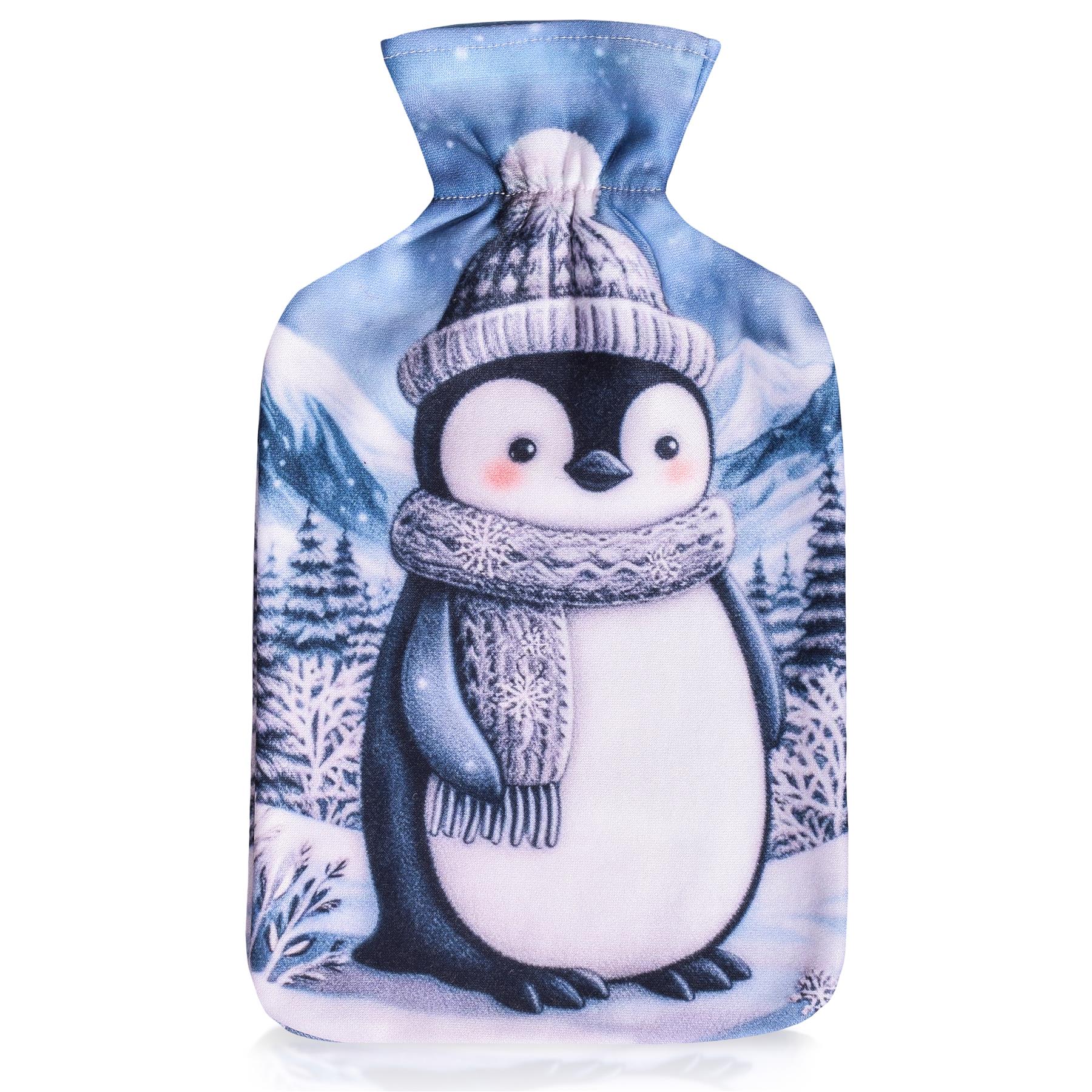 A2Z Hot Water Bottles Novelty Christmas Penguin 2L Heat Therapy Xmas Gift