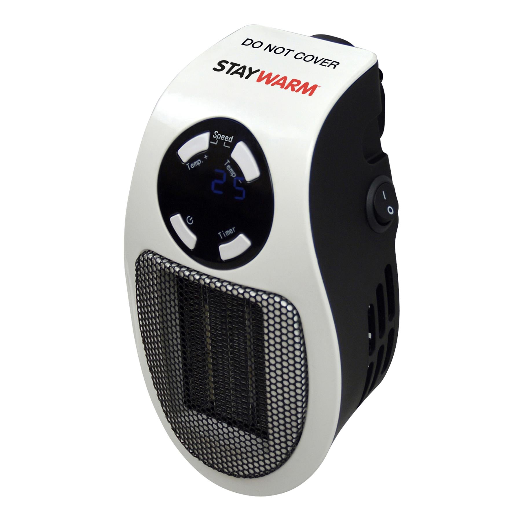 500w Plugin Local (2m2) Power Heater 2 Fan Speeds 15 - 30C Temperature Control