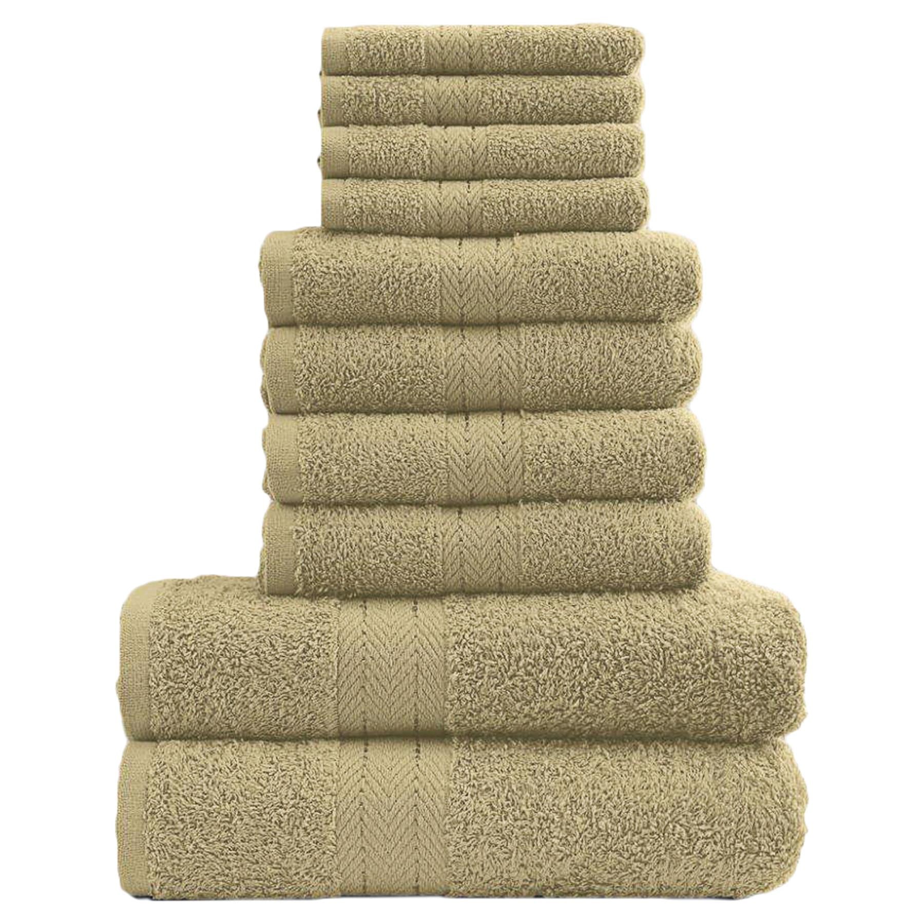 Luxurious 10 Piece Towel Bale Set 100% Cotton Super Soft Absorbent 500 GSM